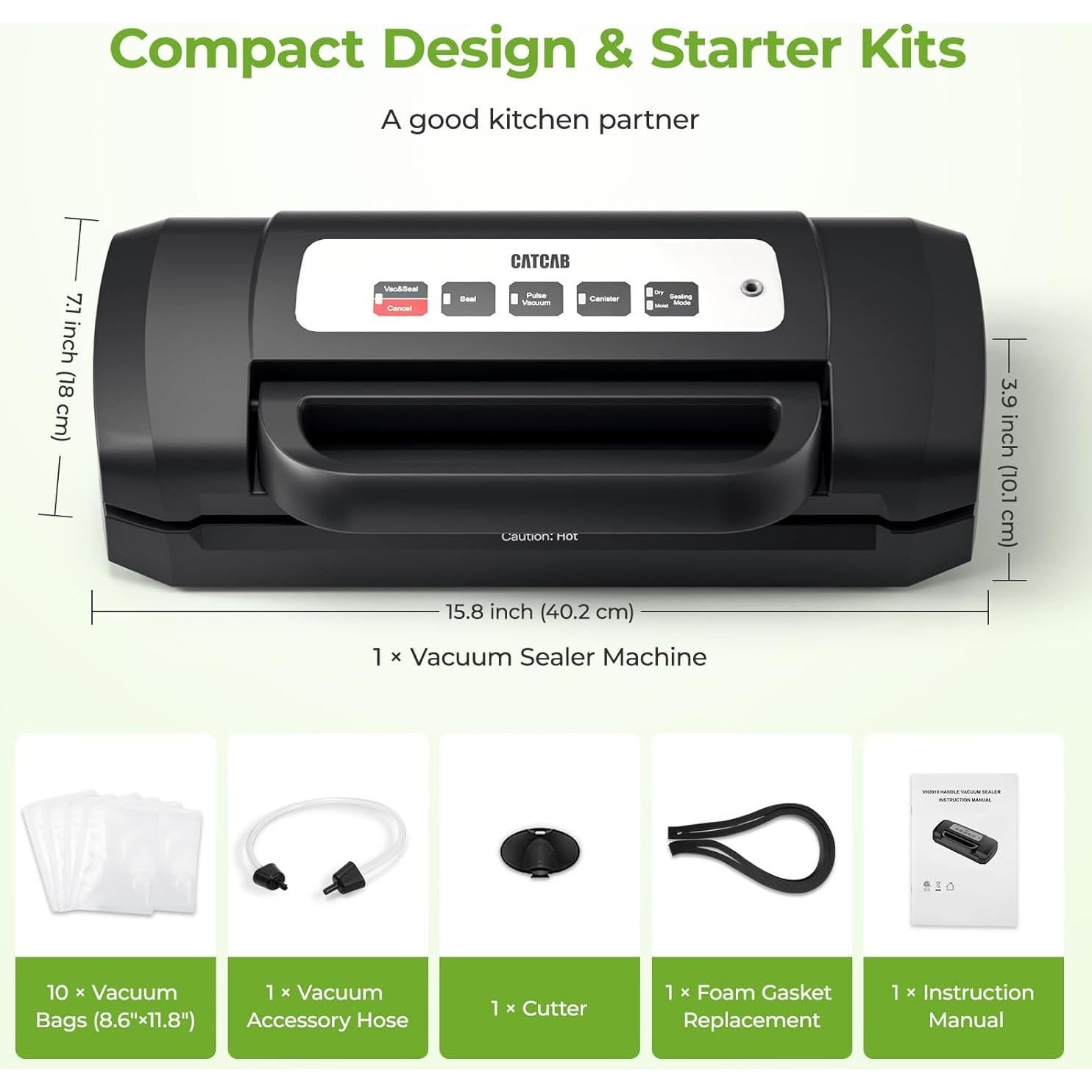 Sellador de Vacío Automático CATCAB VH2010 110W 90kPa