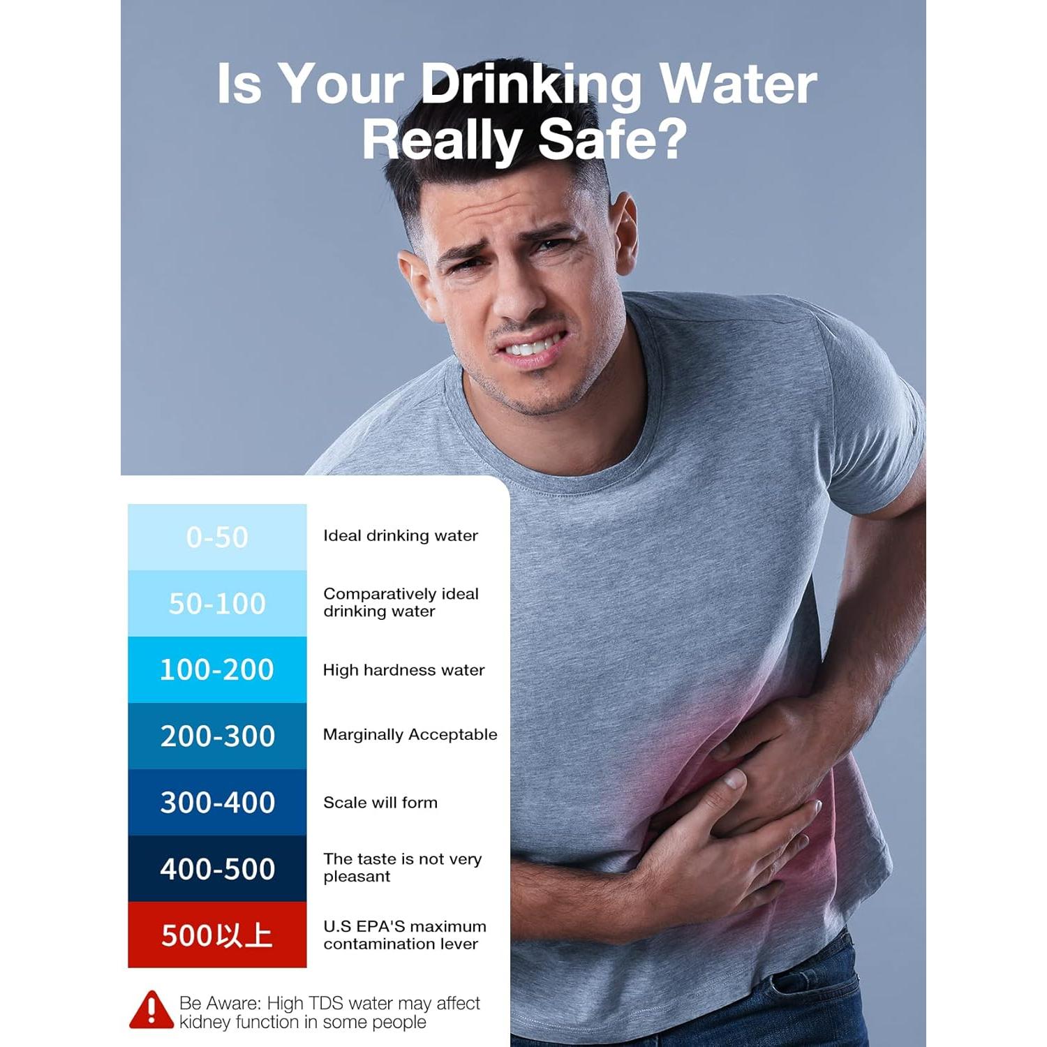 Medidor TDS Digital MEXYBE M2 - Prueba Agua Potable 0-9990ppm