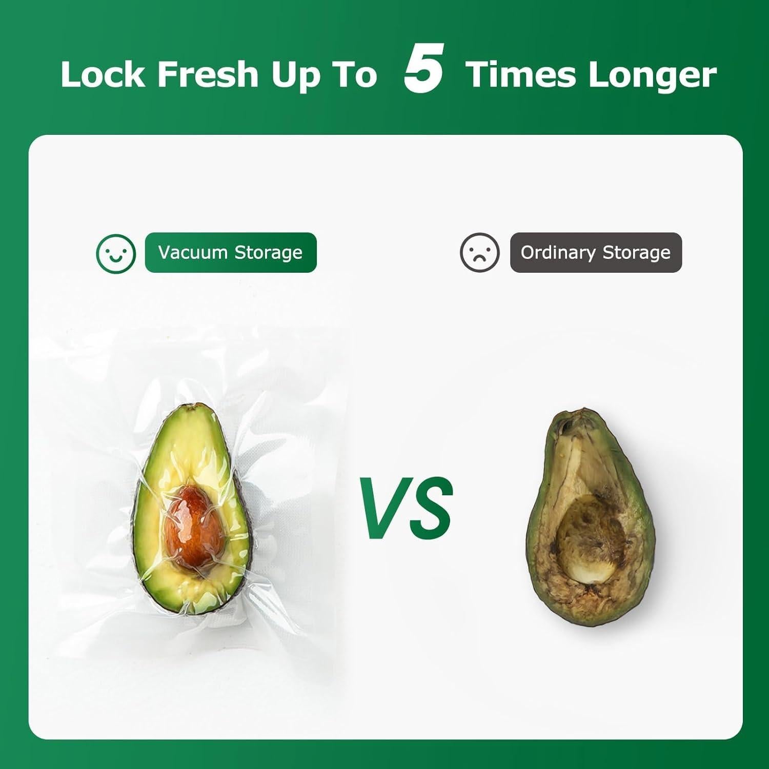 Bolsas de Sellado al Vacío FRESKO 6 Paquetes 20.32cm y 27.94cm