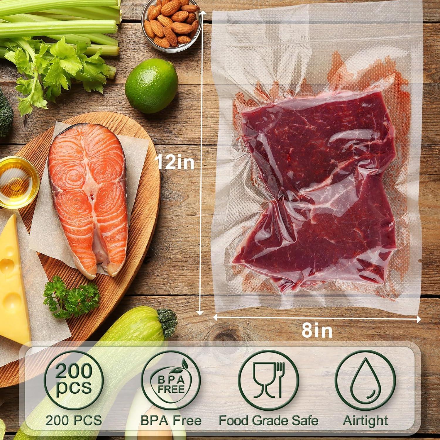 Bolsas de Sellado al Vacío para Alimentos 20x30 cm - 200 Unidades