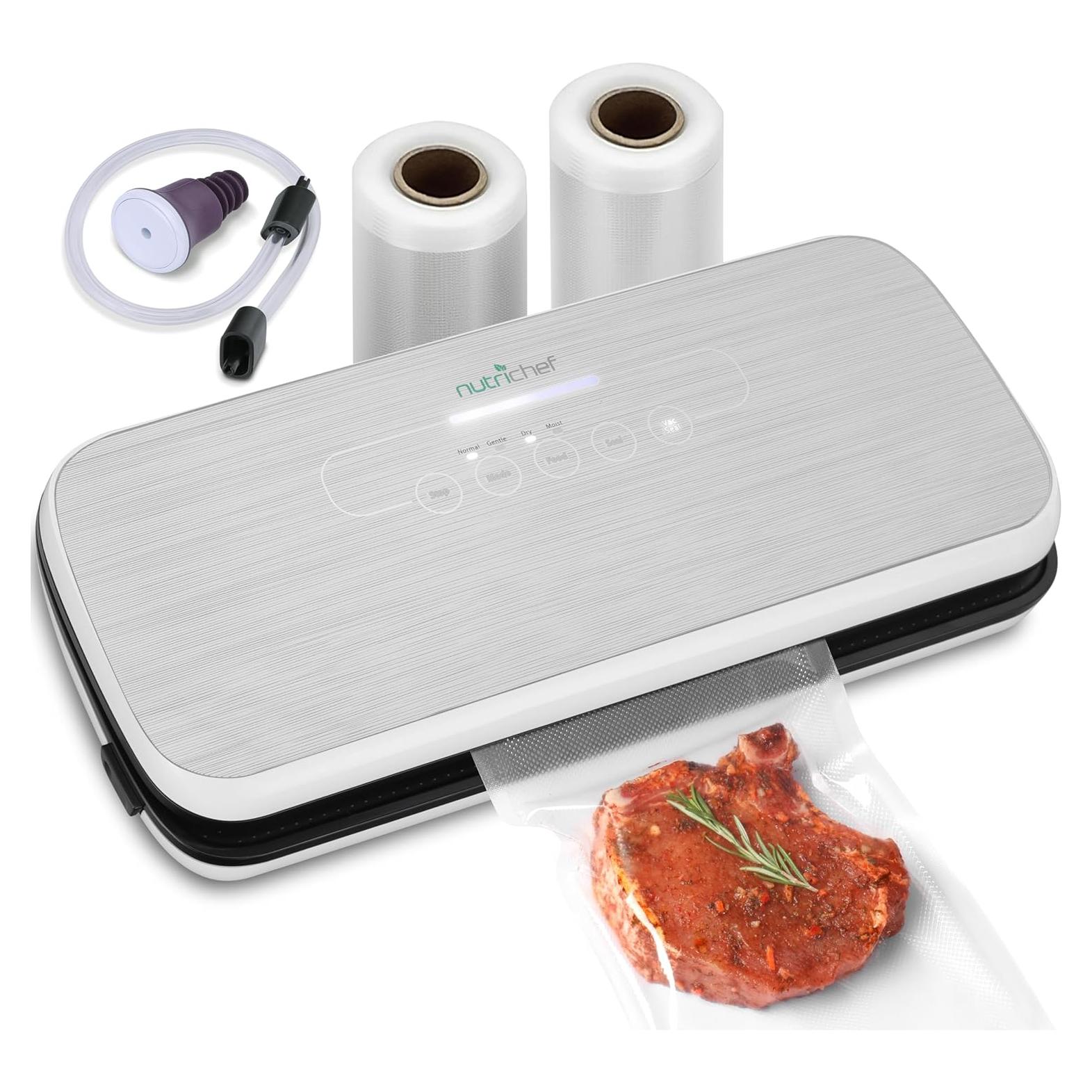 Sellador de Vacío Automático NutriChef PKVS18SL, 110W, Plata