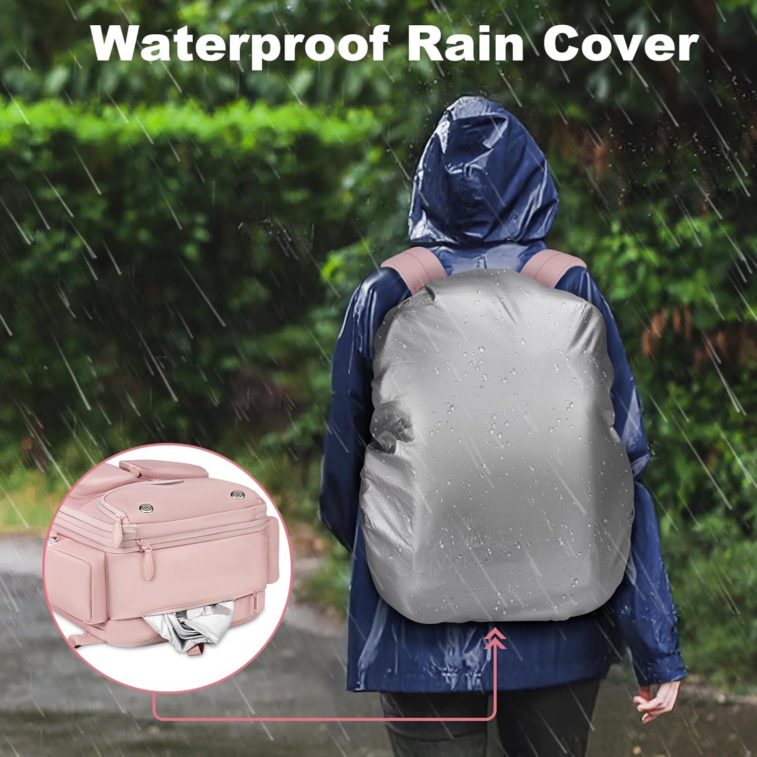 Mochila de Vacío Taygeer Rosa 35L con Compartimento para Zapatos