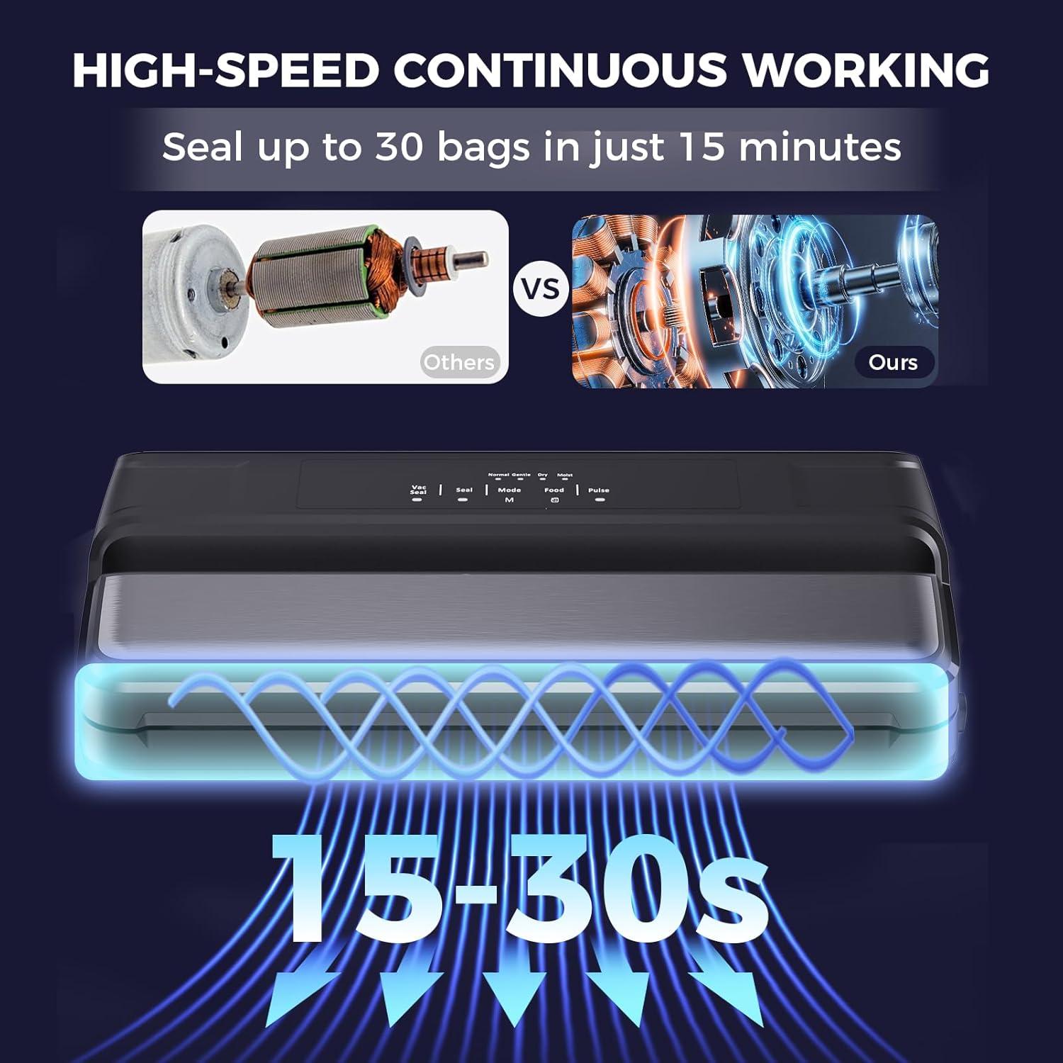 Máquina Selladora al Vacío Kweete VCM001 85kPa Automática