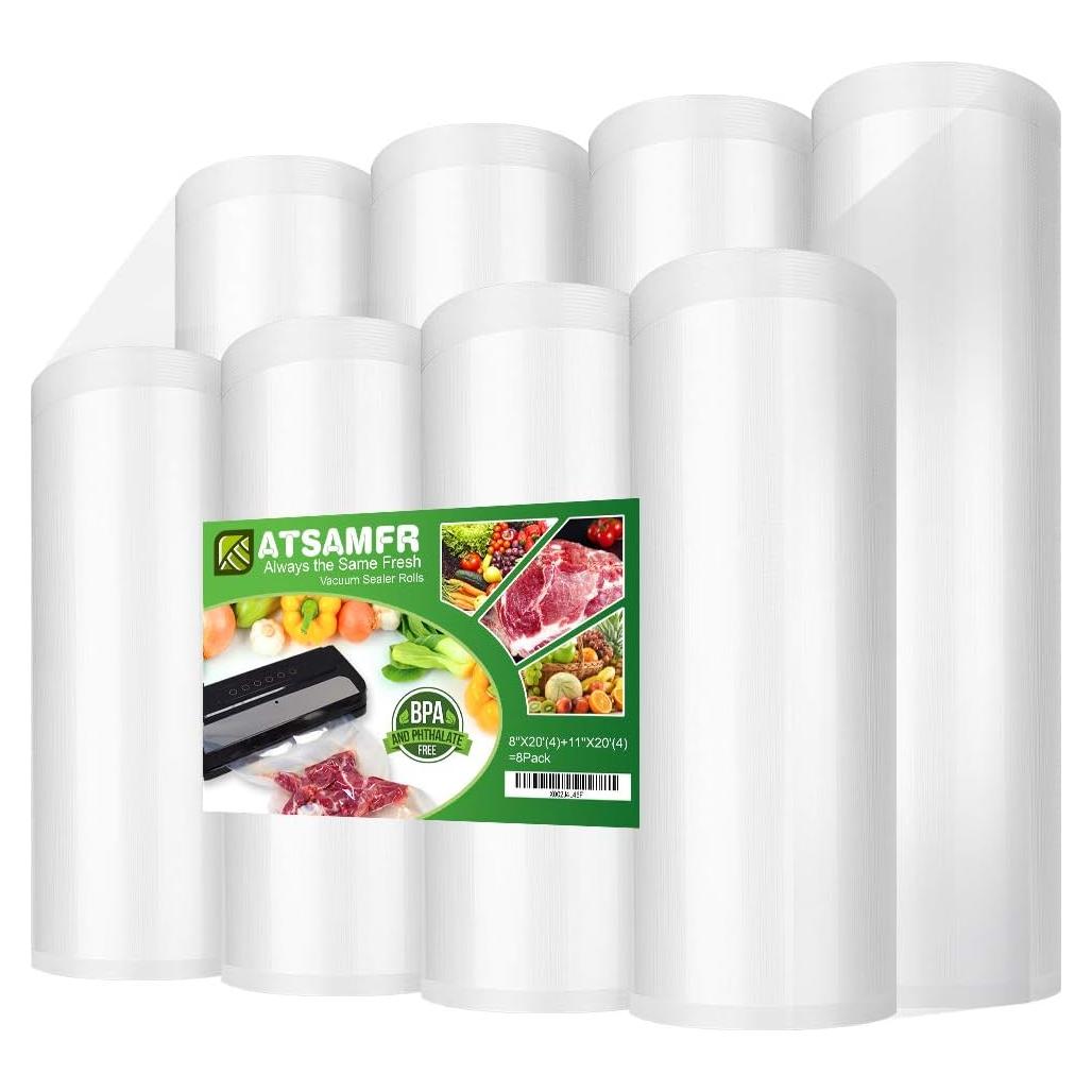 Bolsas de Sellado al Vacío ATSAMFR 8" y 11" BPA Libre - 8 Piezas