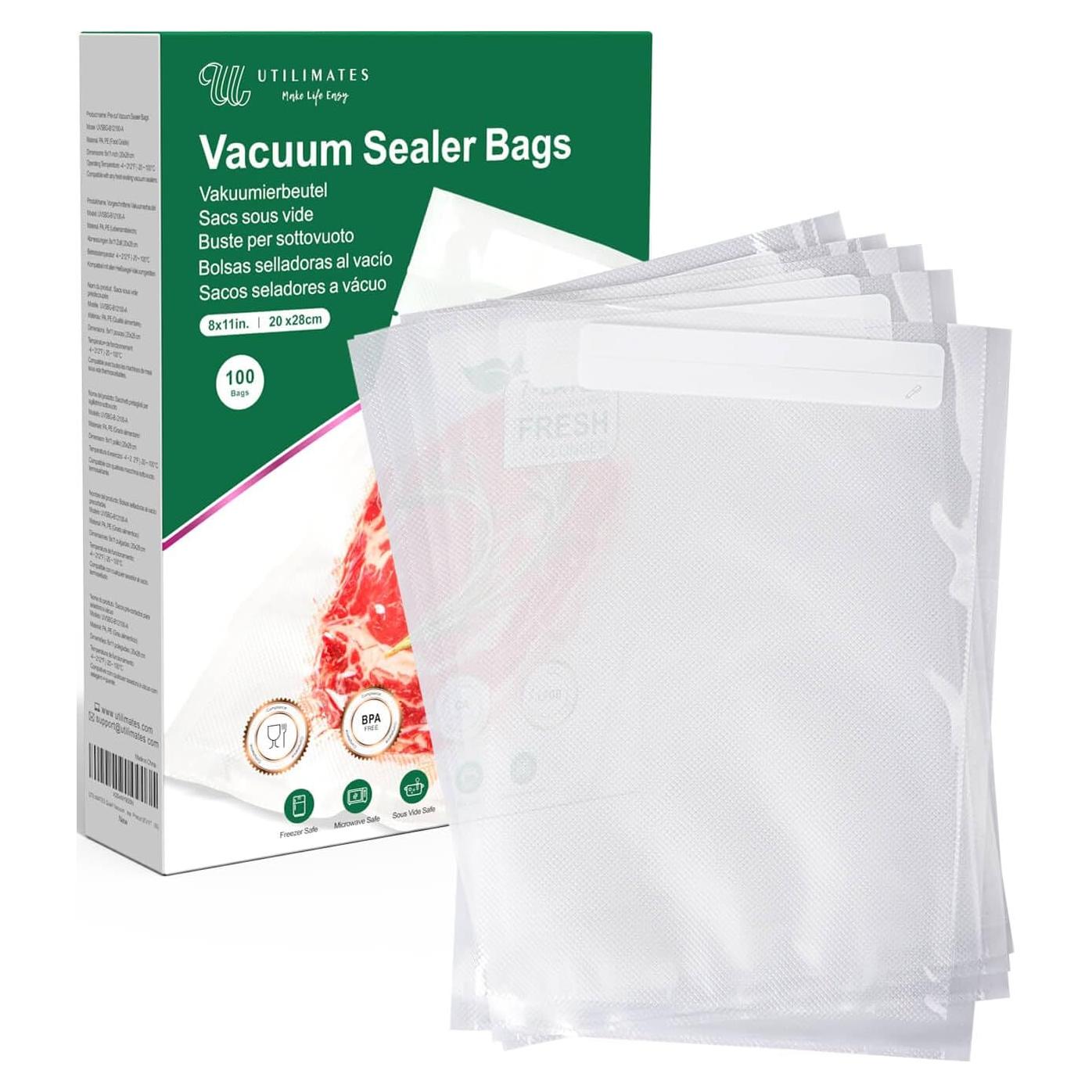 Bolsas de Sellado al Vacío UTILIMATES 20x28 cm 100 Unidades