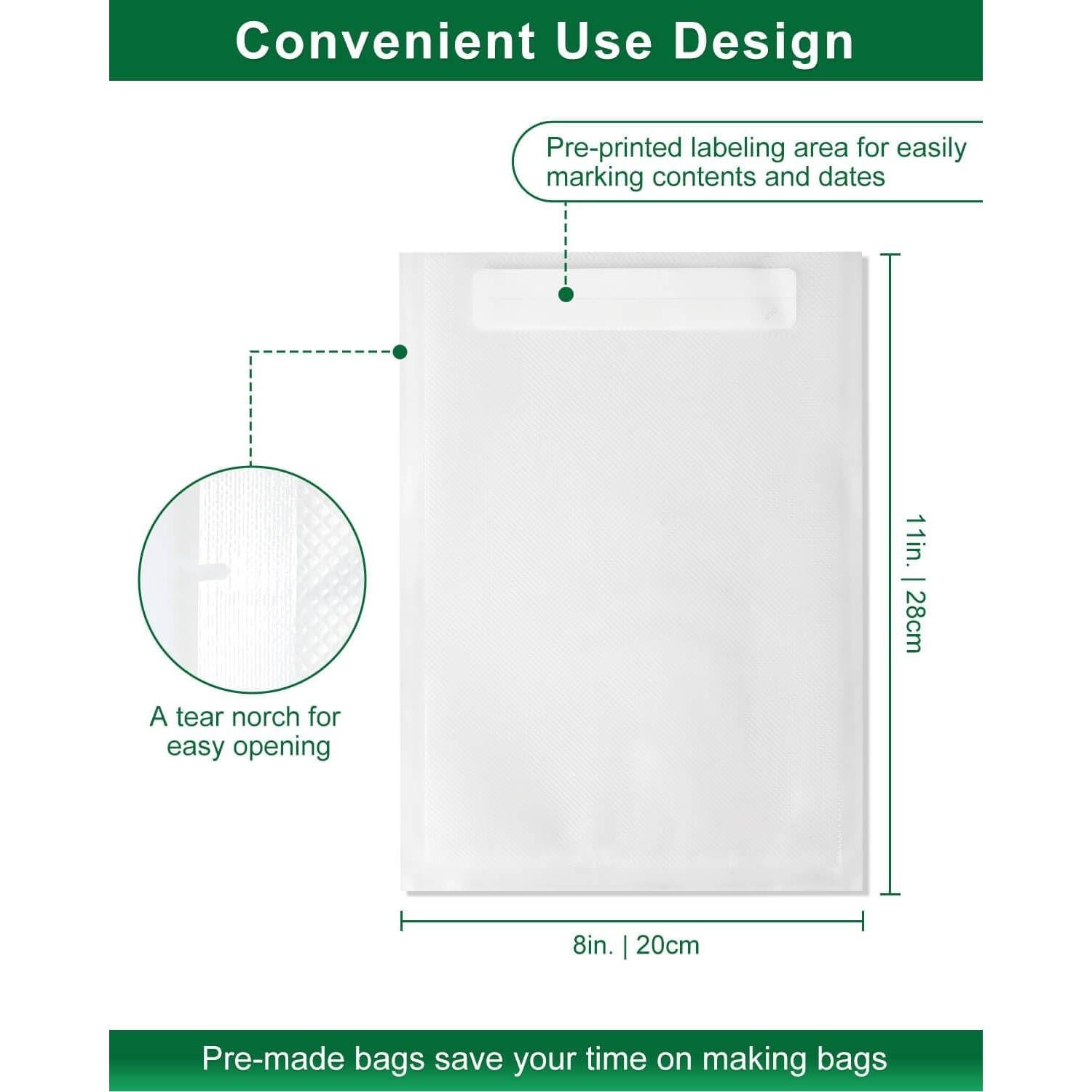 Bolsas de Sellado al Vacío UTILIMATES 20x28 cm 100 Unidades