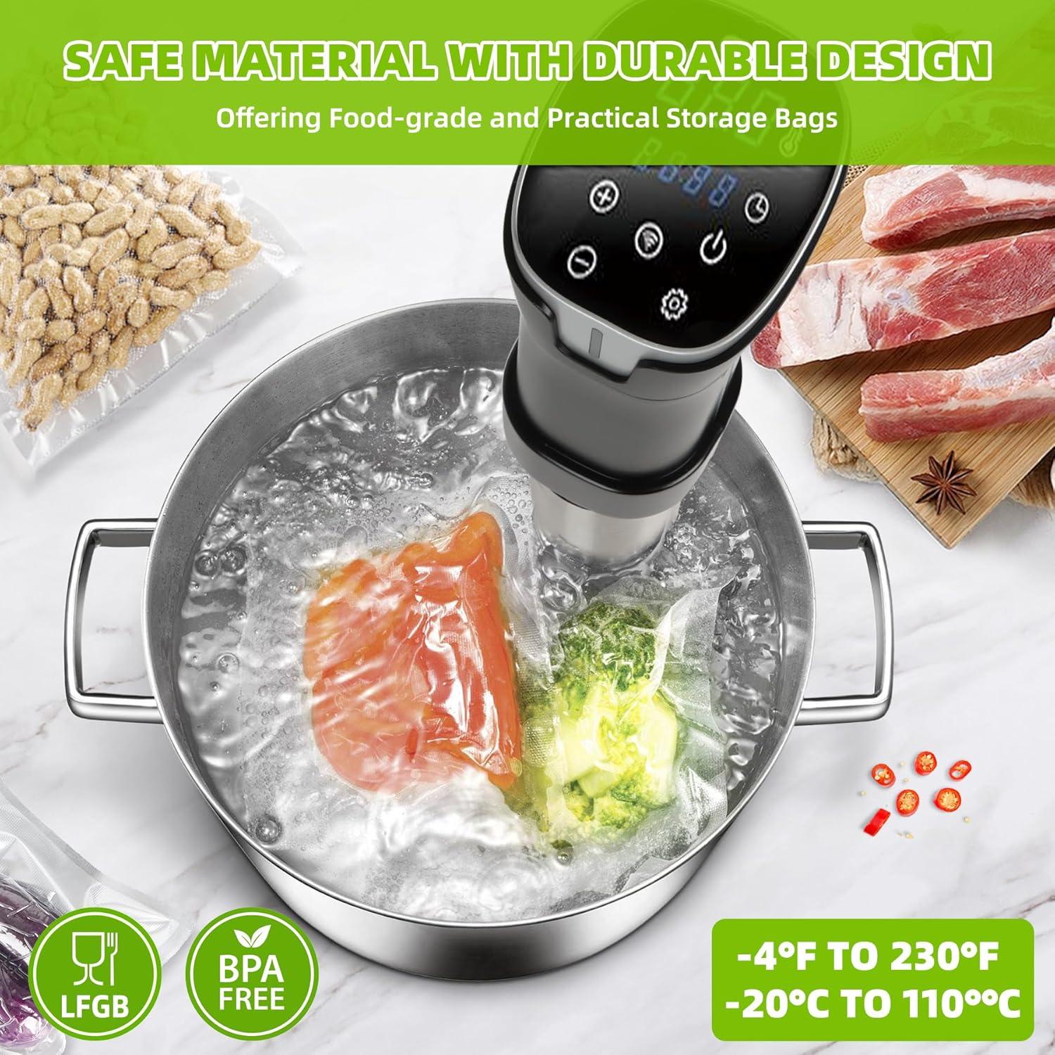 Bolsas de Sellado al Vacío HytusCooking 150 Pack 11x16, 8x12, 6x10