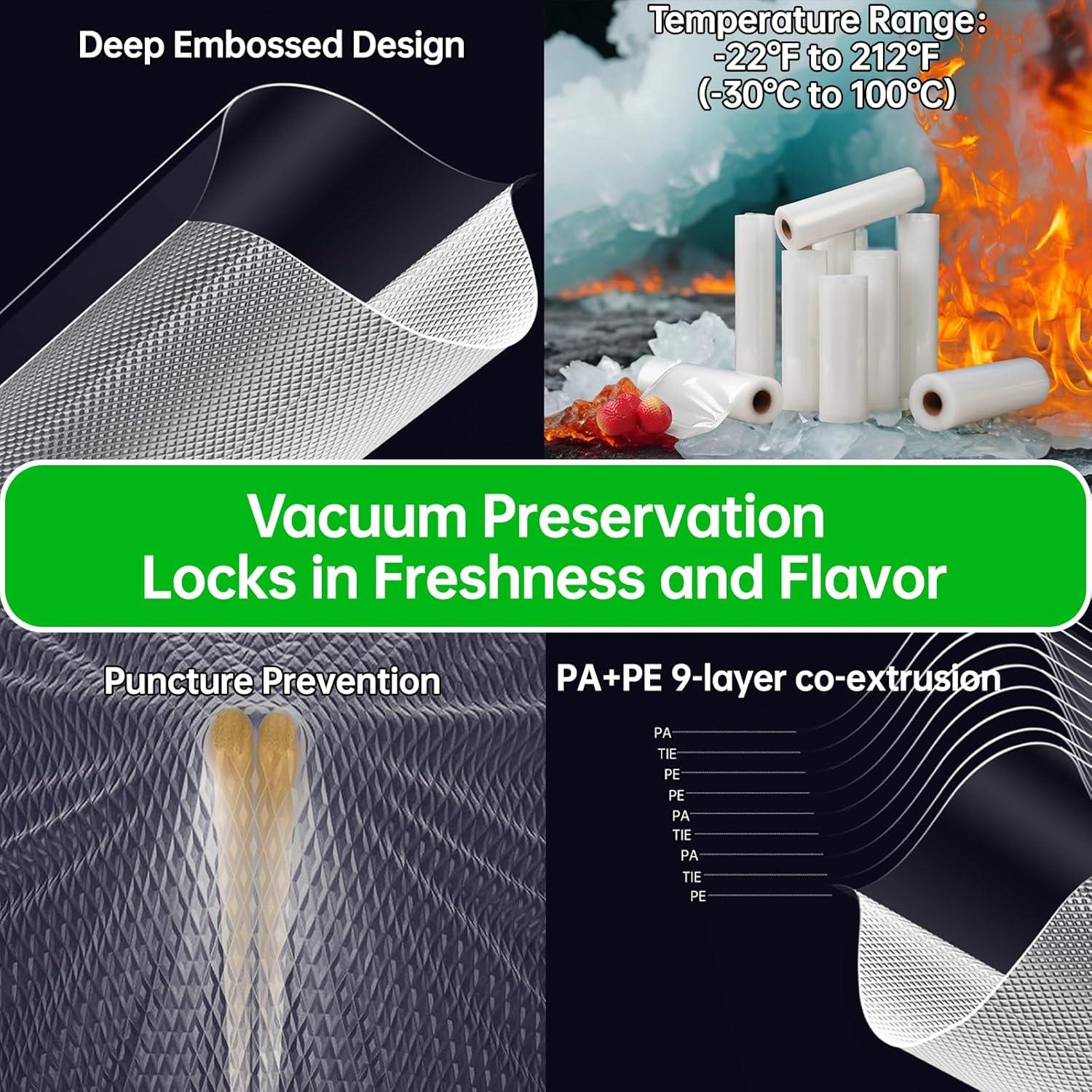 Bolsas de Sellado al Vacío L'ELEF MISTICO 28 cm x 12.2 m (3 Rollos)