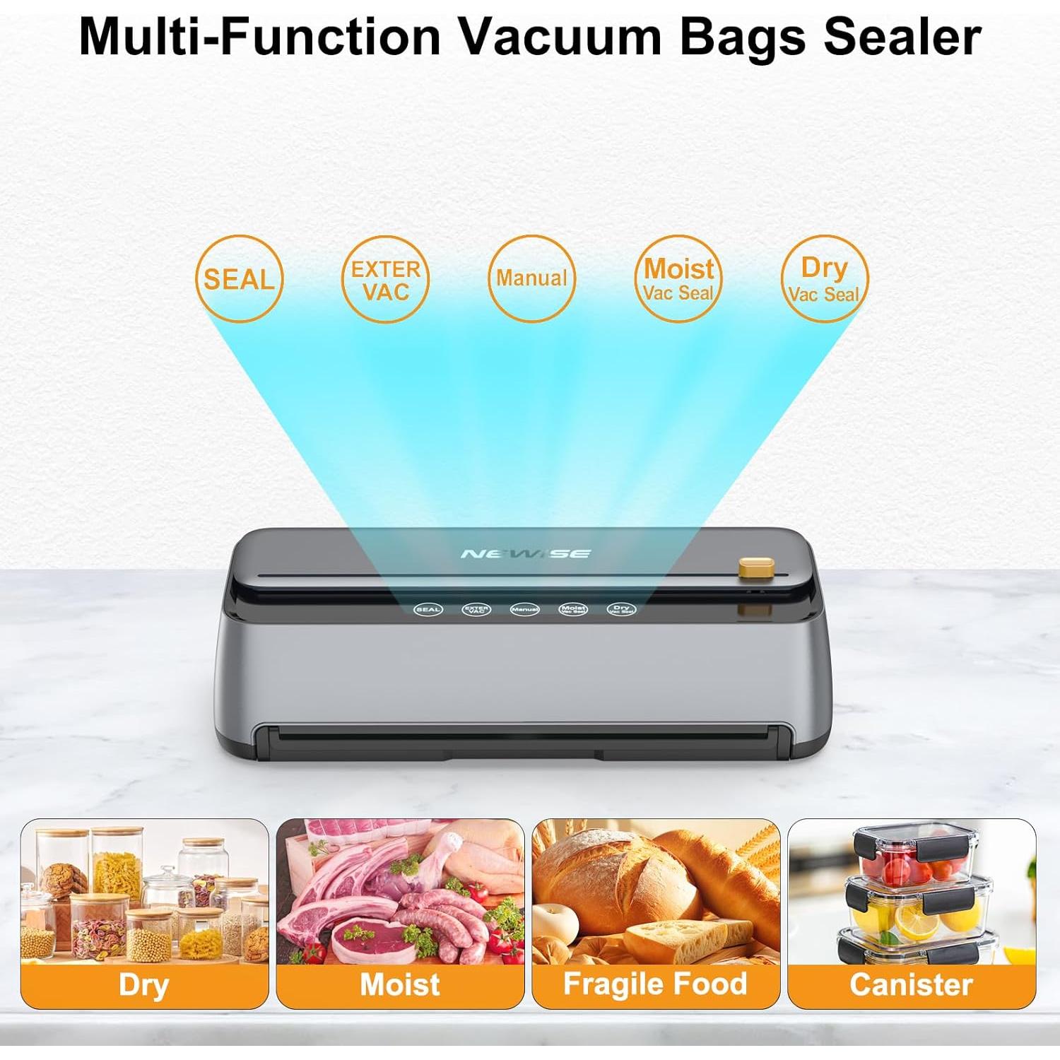 Sellador de Vacío Automático Newise VS002 85Kpa Doble Bomba