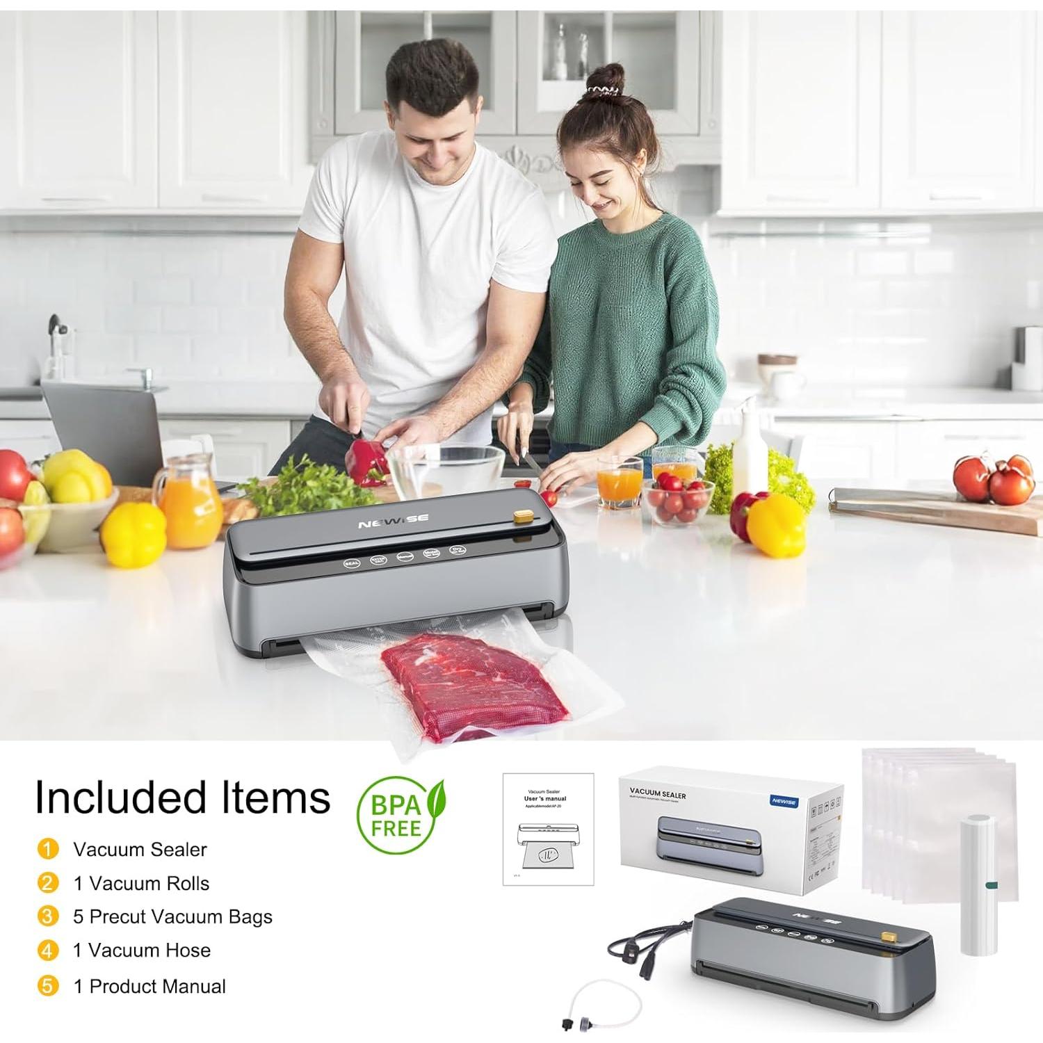 Sellador de Vacío Automático Newise VS002 85Kpa Doble Bomba