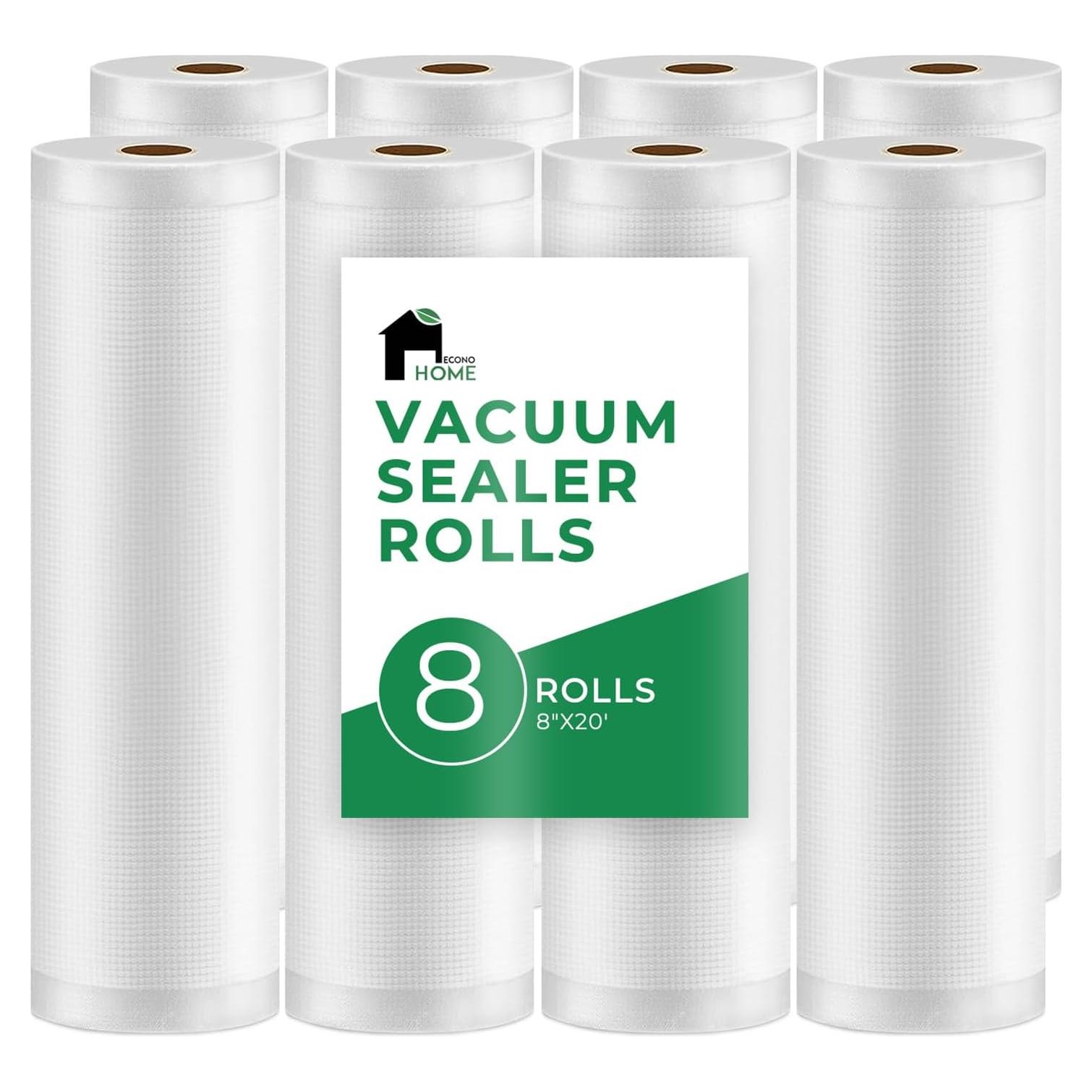 Bolsas de Sellado al Vacío EconoHome 20.32cm x 6.1m - 8 Paquete