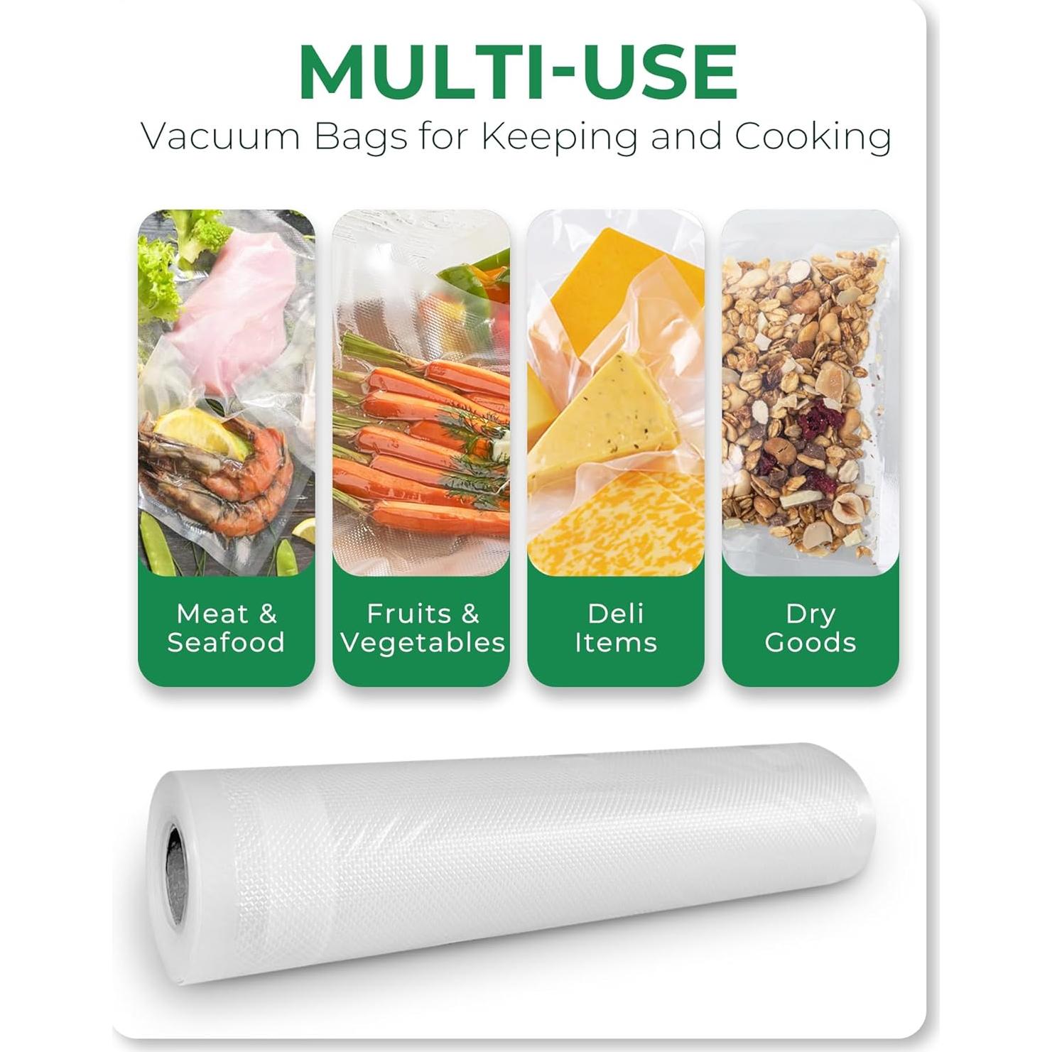 Bolsas de Sellado al Vacío EconoHome 20.32cm x 6.1m - 8 Paquete