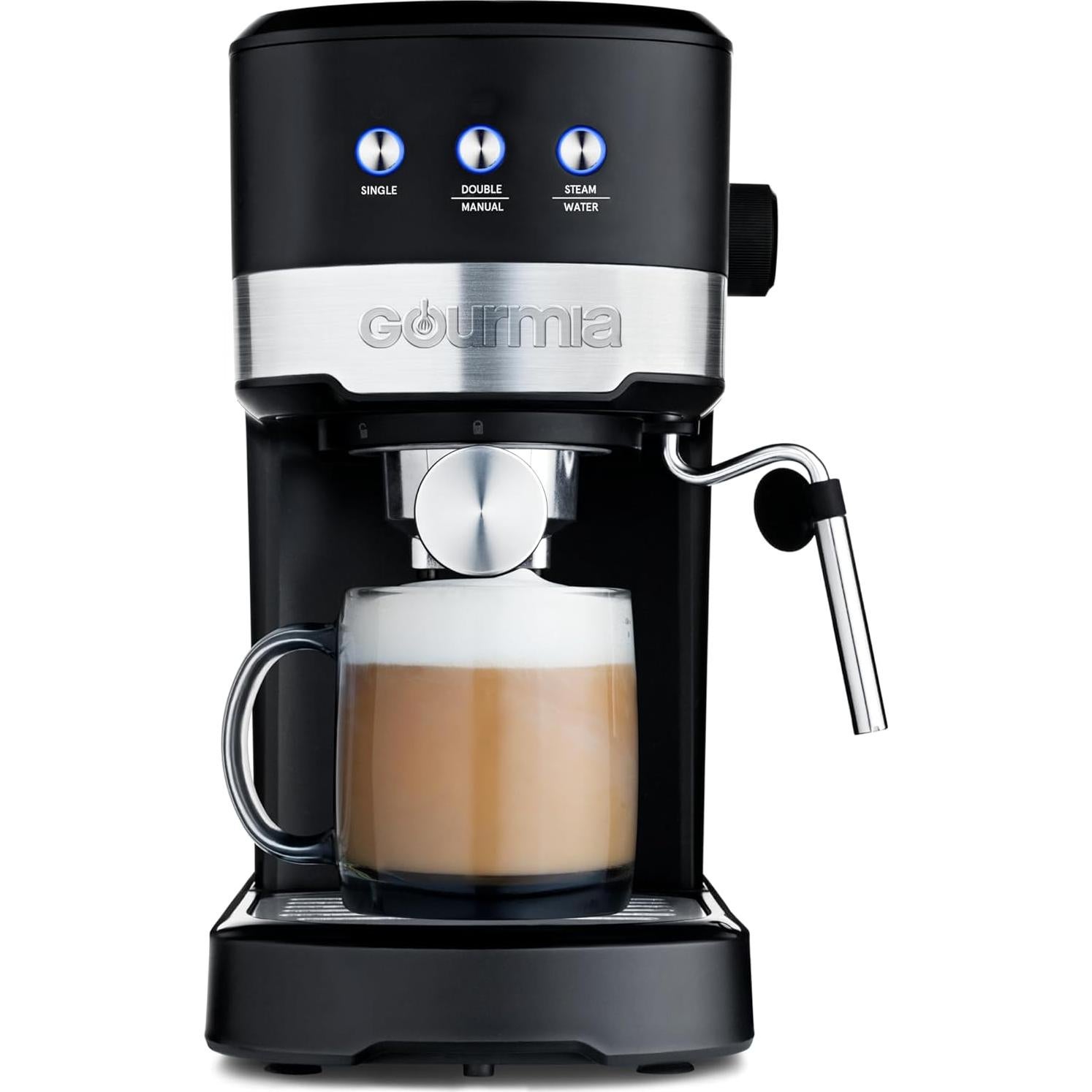 Máquina de Espresso Gourmia GCM4225 15 Bar con Varita de Espuma 1.2L