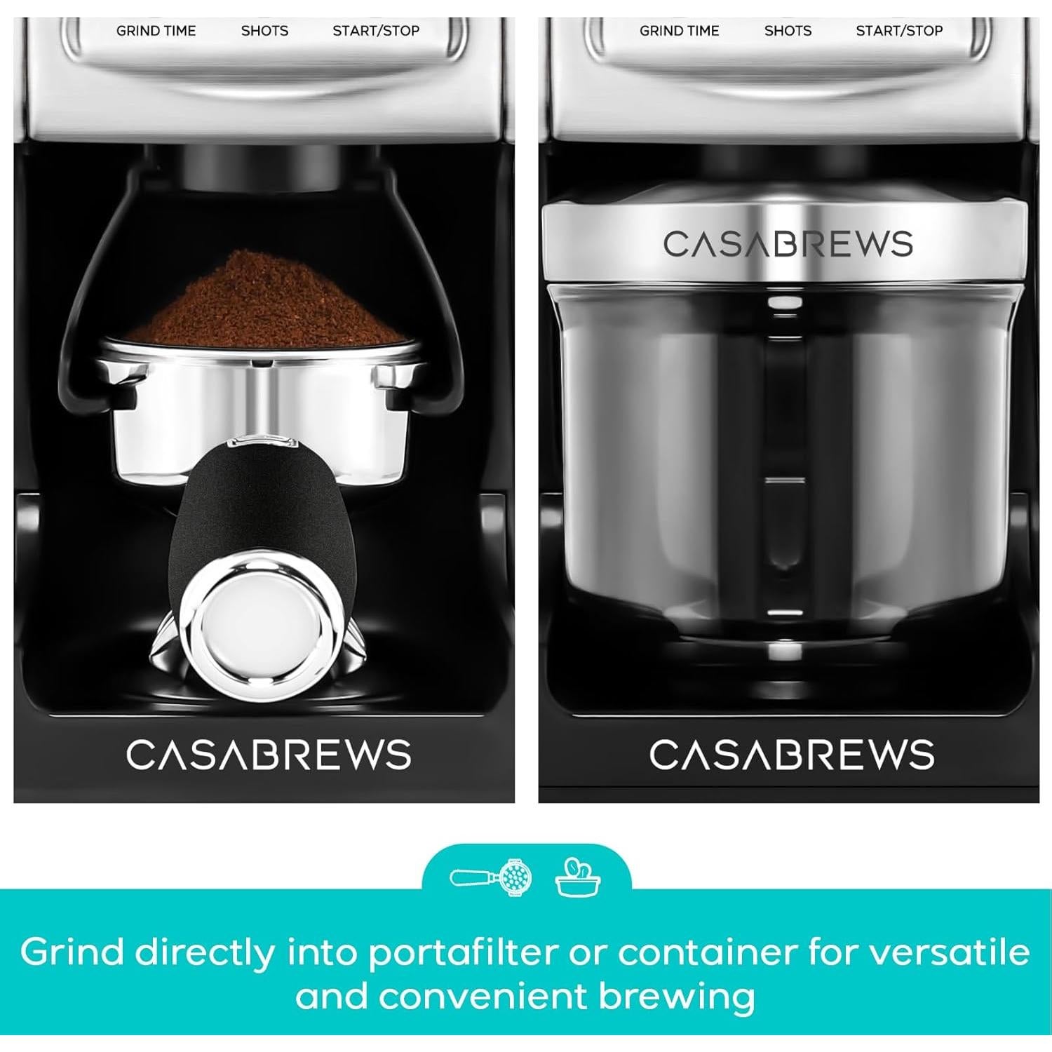 Molinillo de Café Eléctrico CASABREWS TORNADO 396g 77 Niveles