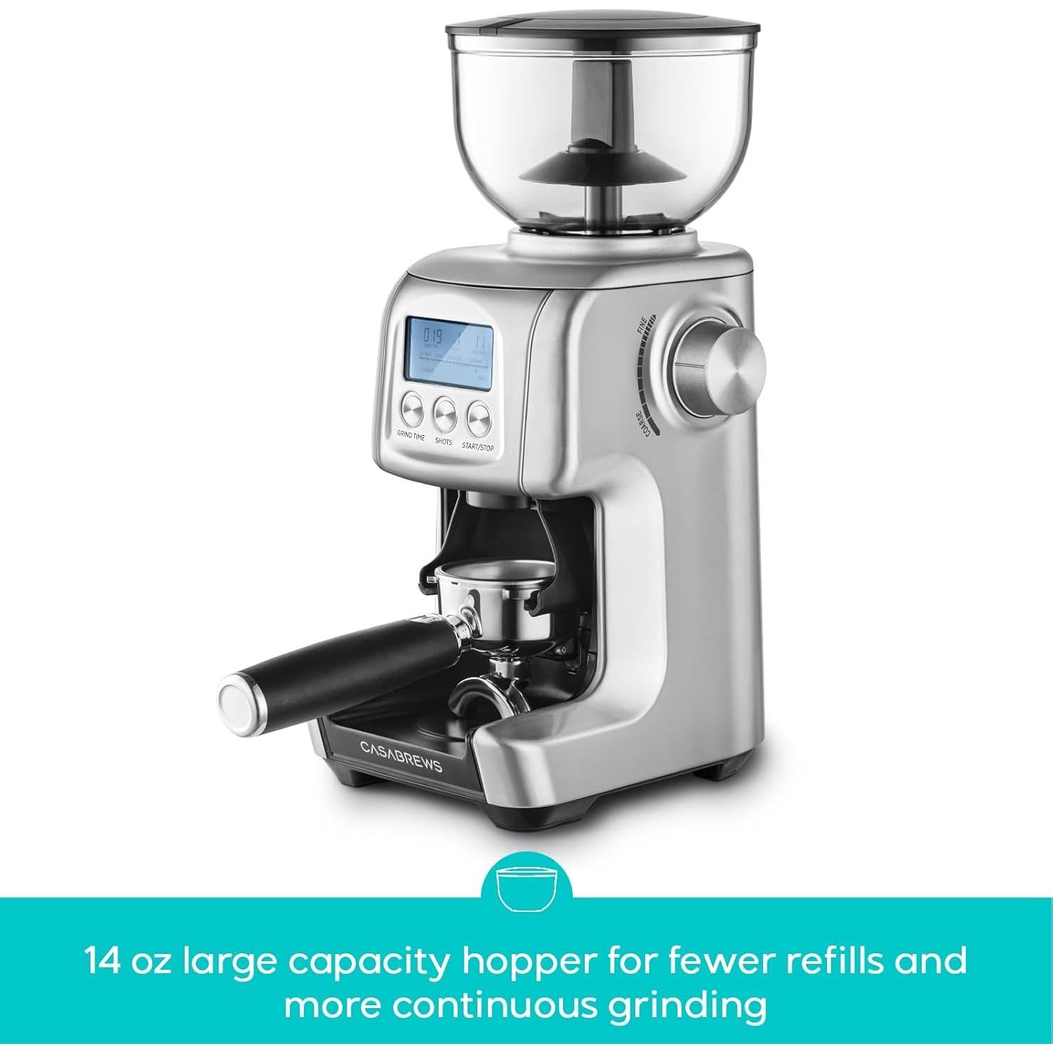 Molinillo de Café Eléctrico CASABREWS TORNADO 396g 77 Niveles