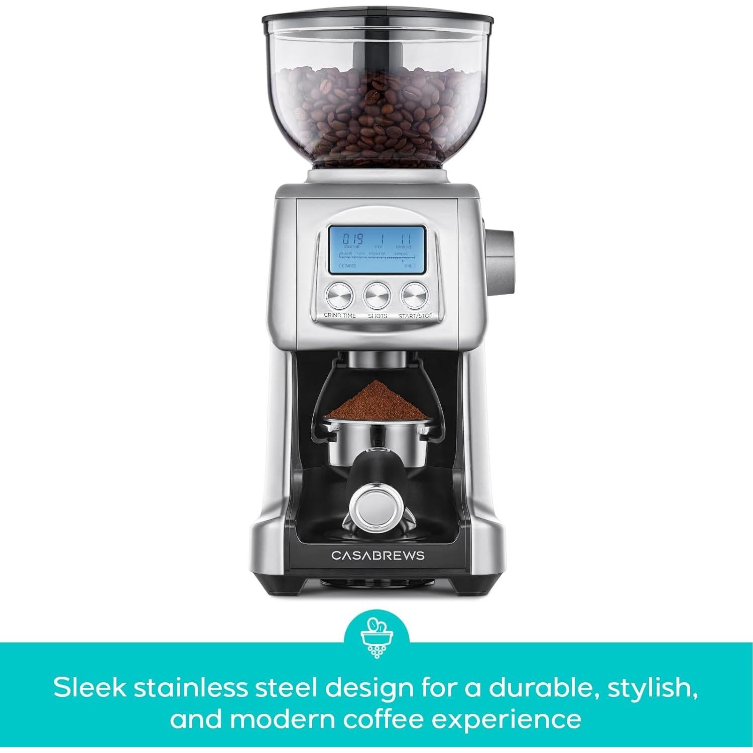 Molinillo de Café Eléctrico CASABREWS TORNADO 396g 77 Niveles