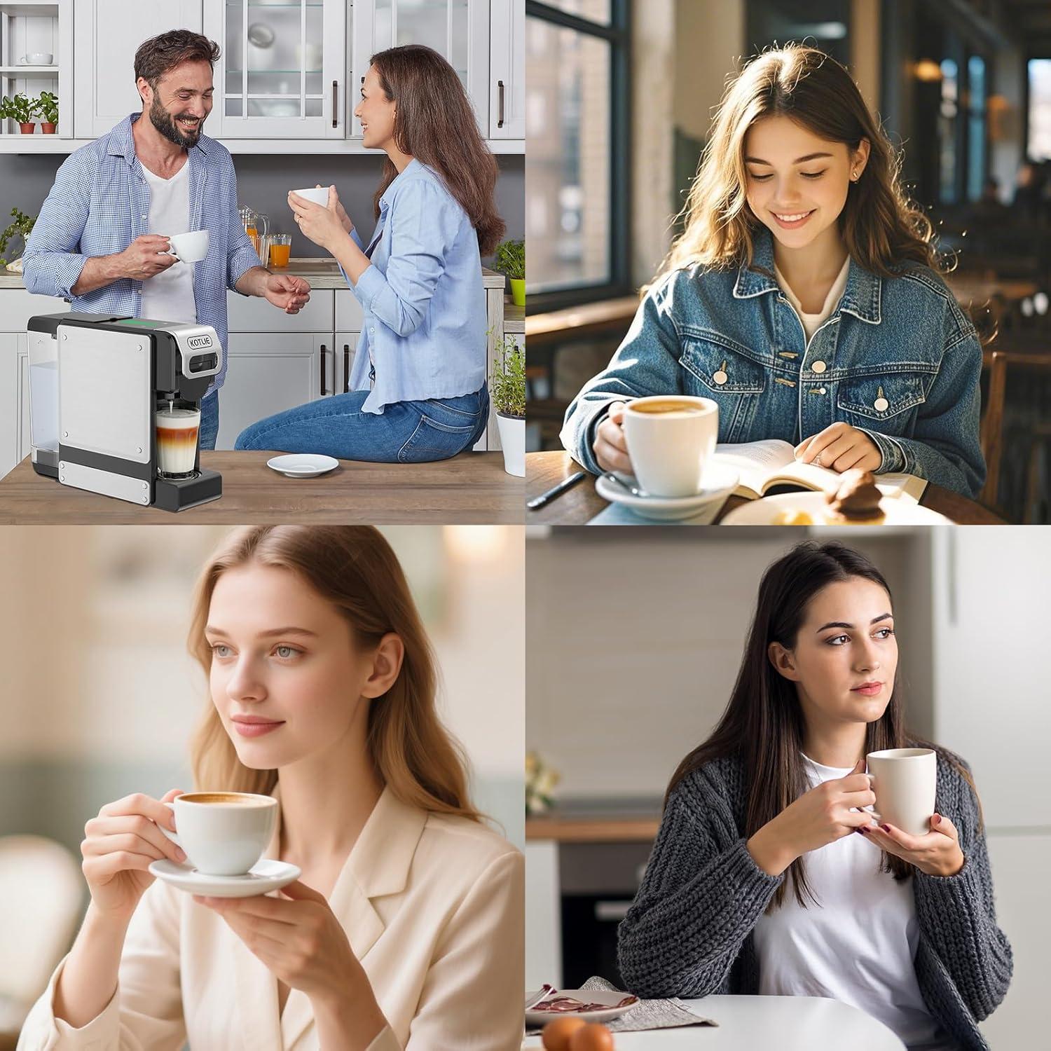 Cafetera KOTLIE ST-550 Espresso 19 Bar 1L Compacta Negra