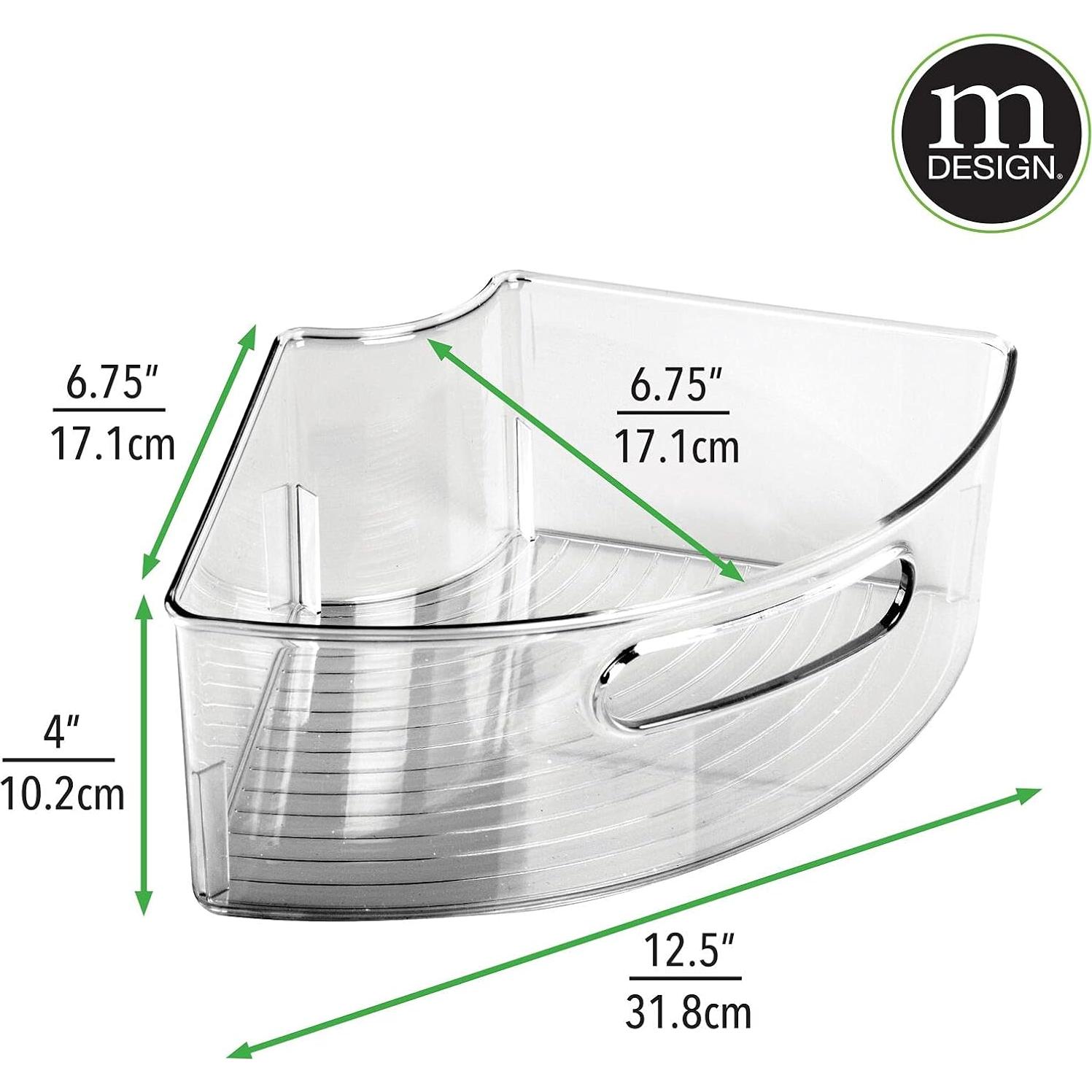 Contenedor Giratorio de Almacenamiento mDesign 31.9x18.6cm Gris Humo