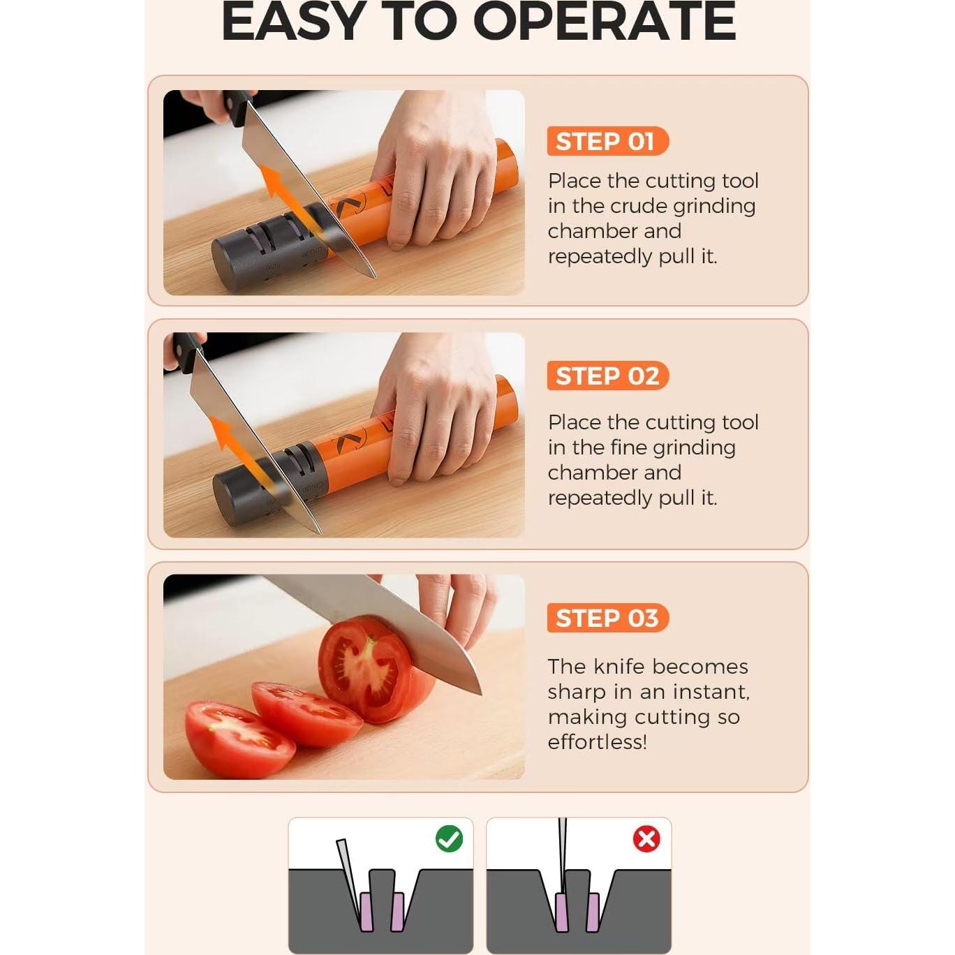 Afilador de cuchillos eléctrico LEFUGO 3 velocidades 7000RPM