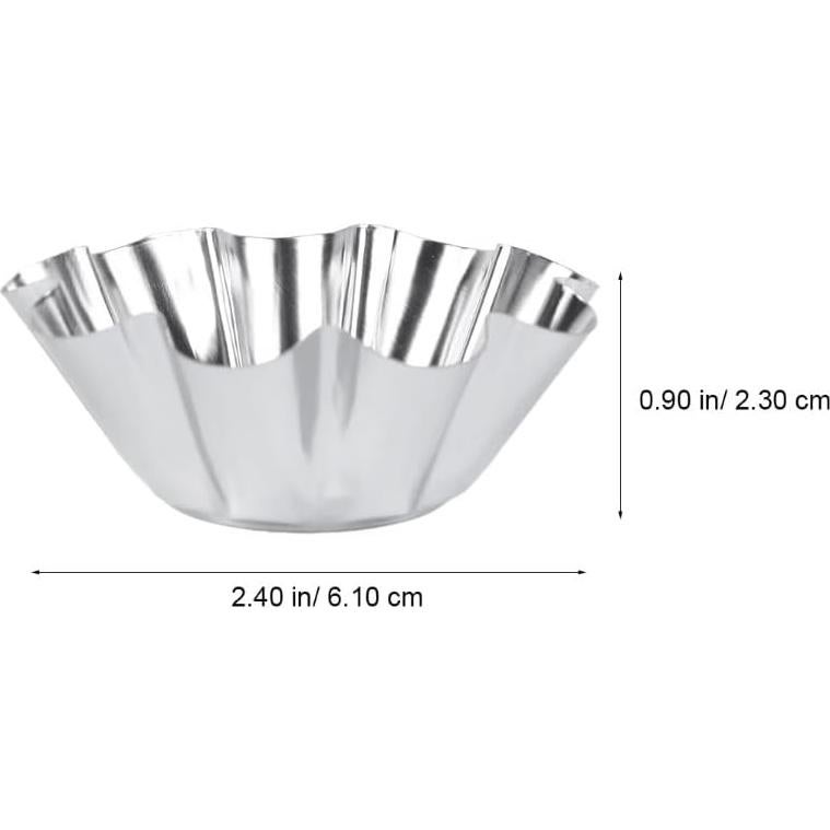 12 Moldes para Tartas de Acero Inoxidable Camland - Antiadherentes