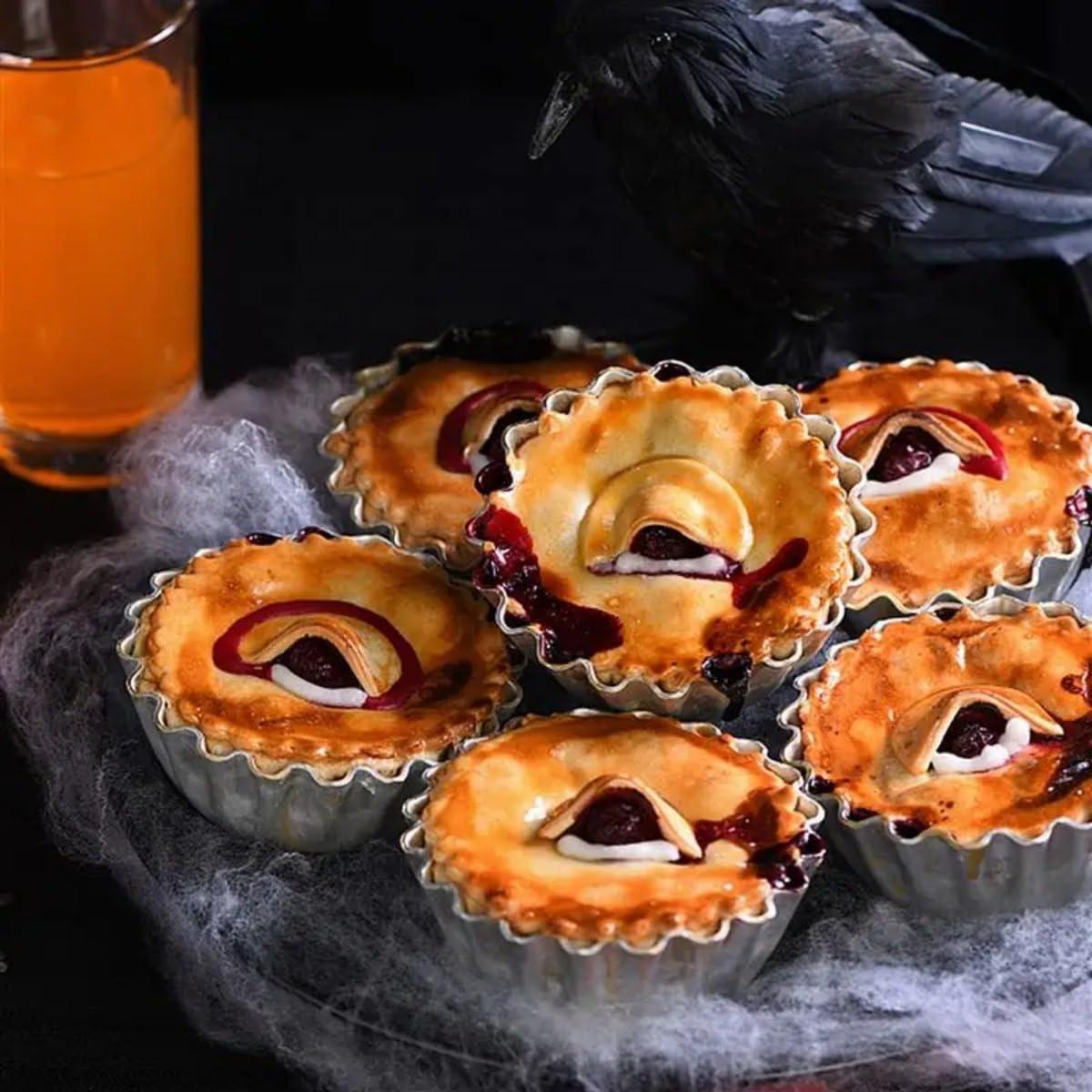 12 Moldes para Tartas de Acero Inoxidable Camland - Antiadherentes