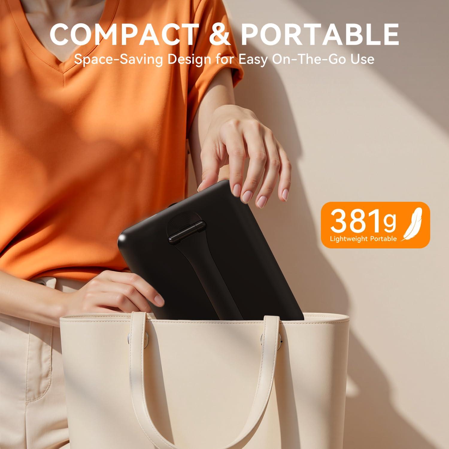 Espejo de Maquillaje Auxmir LED Plegable Recargable Negro