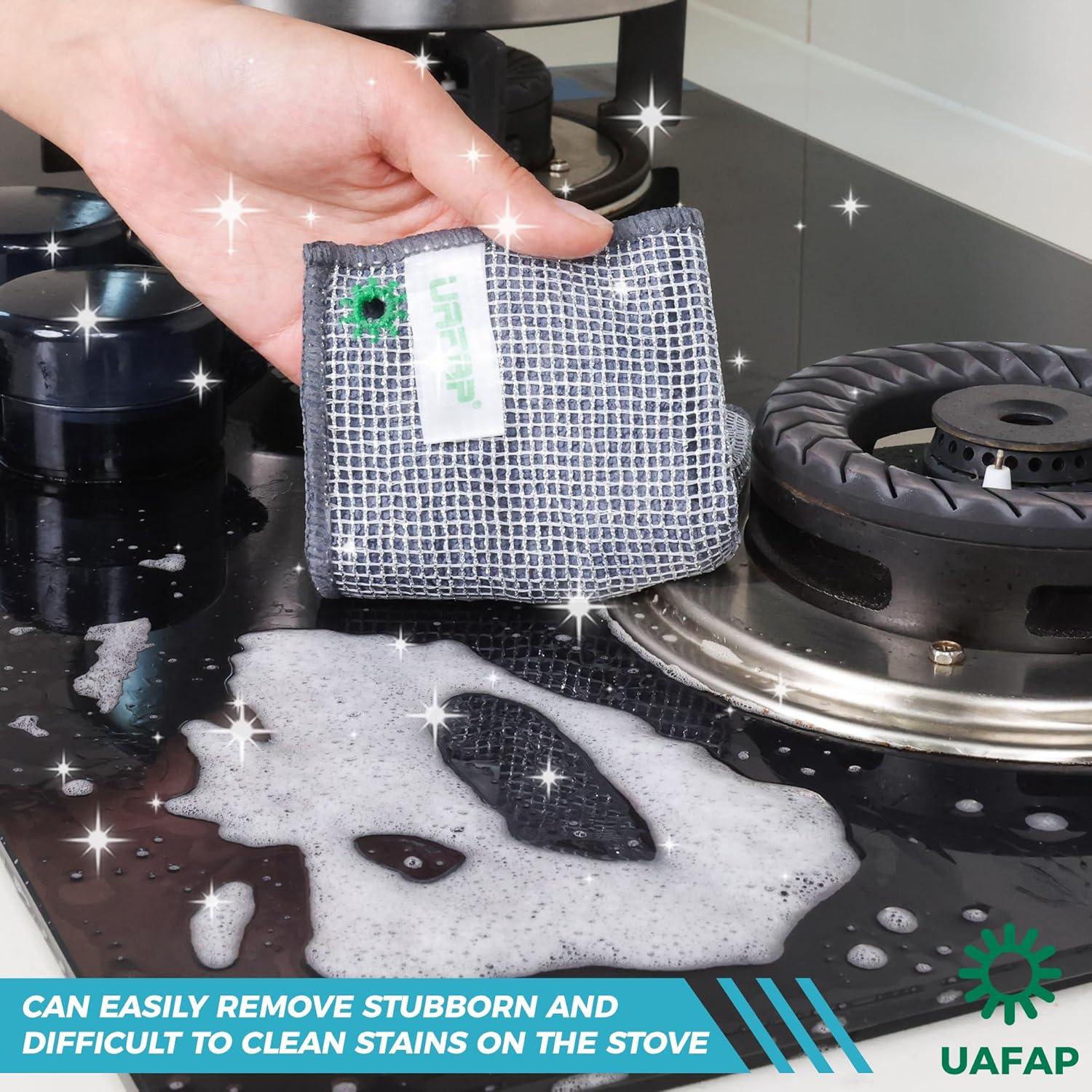 Paños de Cocina UAFAP 12 Pcs Doble Capa 20x20cm Sin Rayones