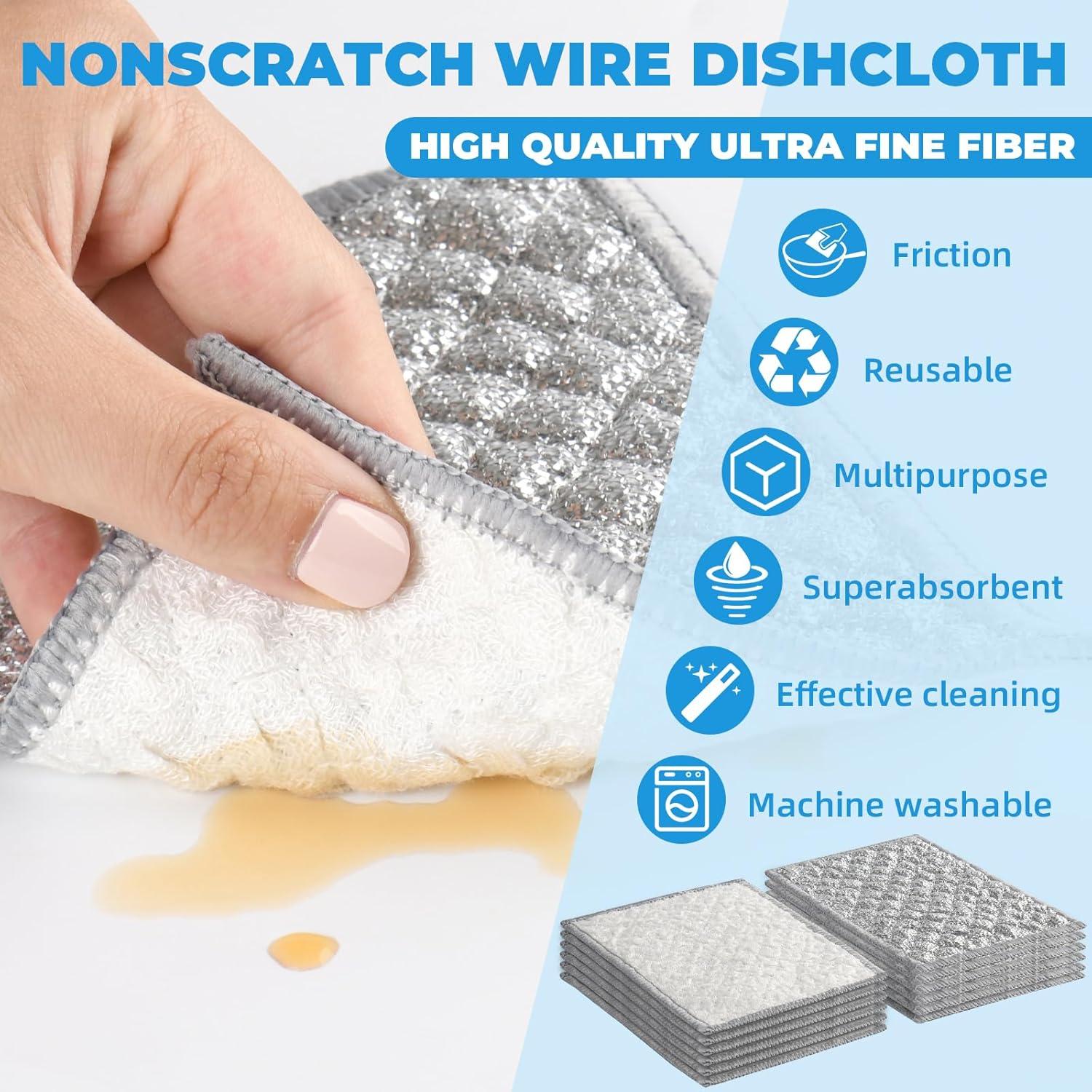 Paños de Cocina Antirayaduras Liyuelome 6 Unidades Doble Cara