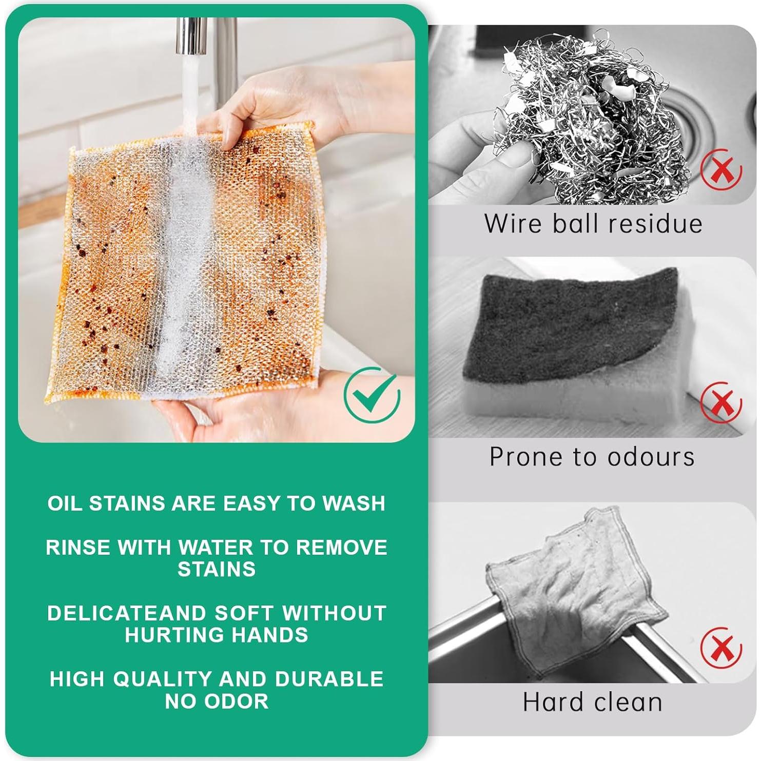 Trapos de Cocina Multiusos BTIFU 20x20 cm - 10 Pcs Reutilizables