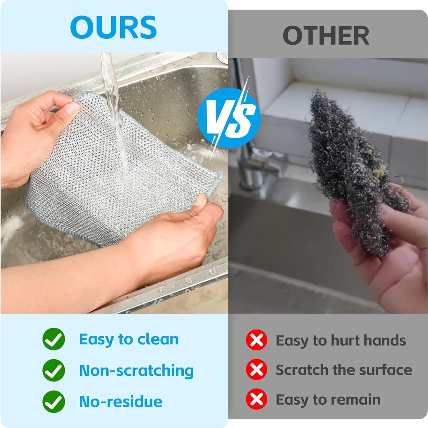 Paquete de 12 Paños de Lavado No Rayantes WYDZKJ 20x20 cm