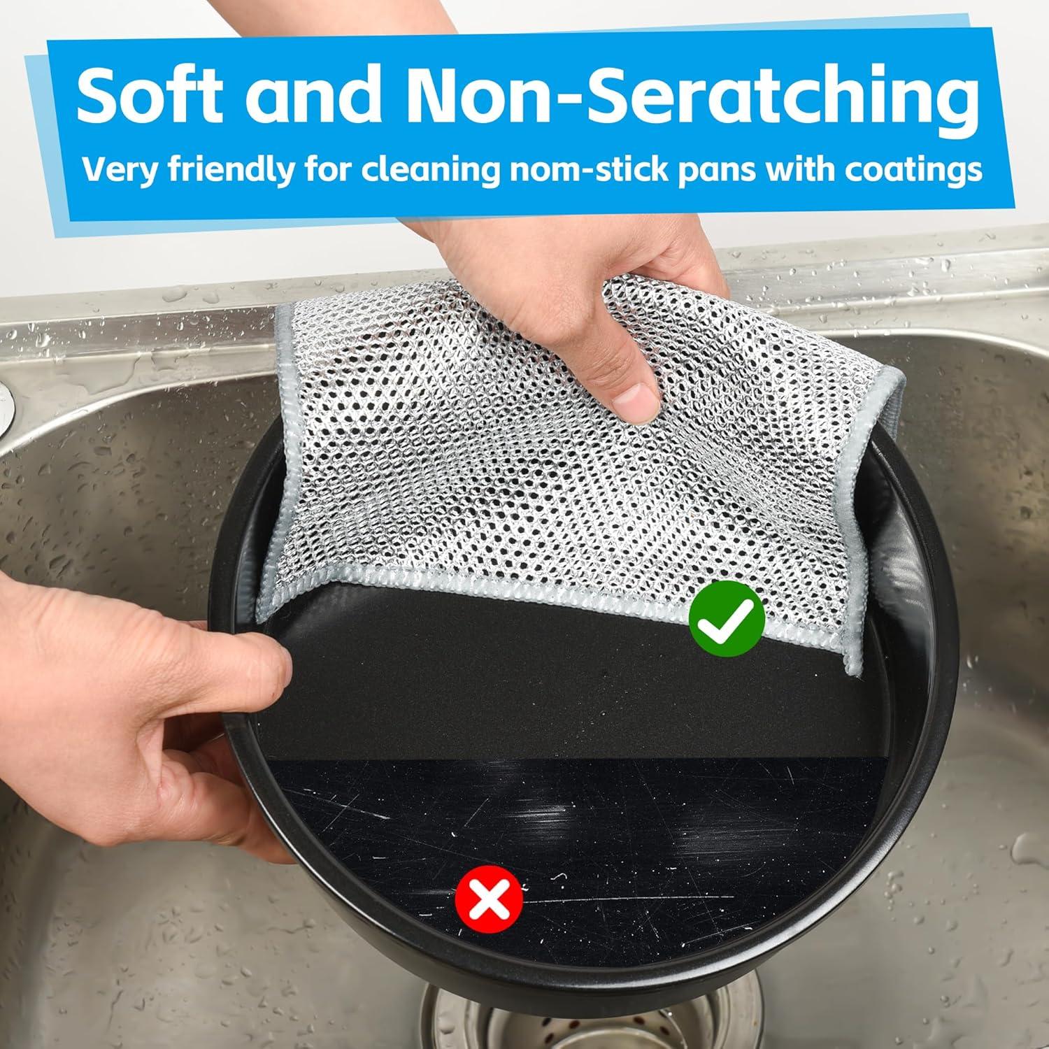 Paquete de 12 Paños de Lavado No Rayantes WYDZKJ 20x20 cm