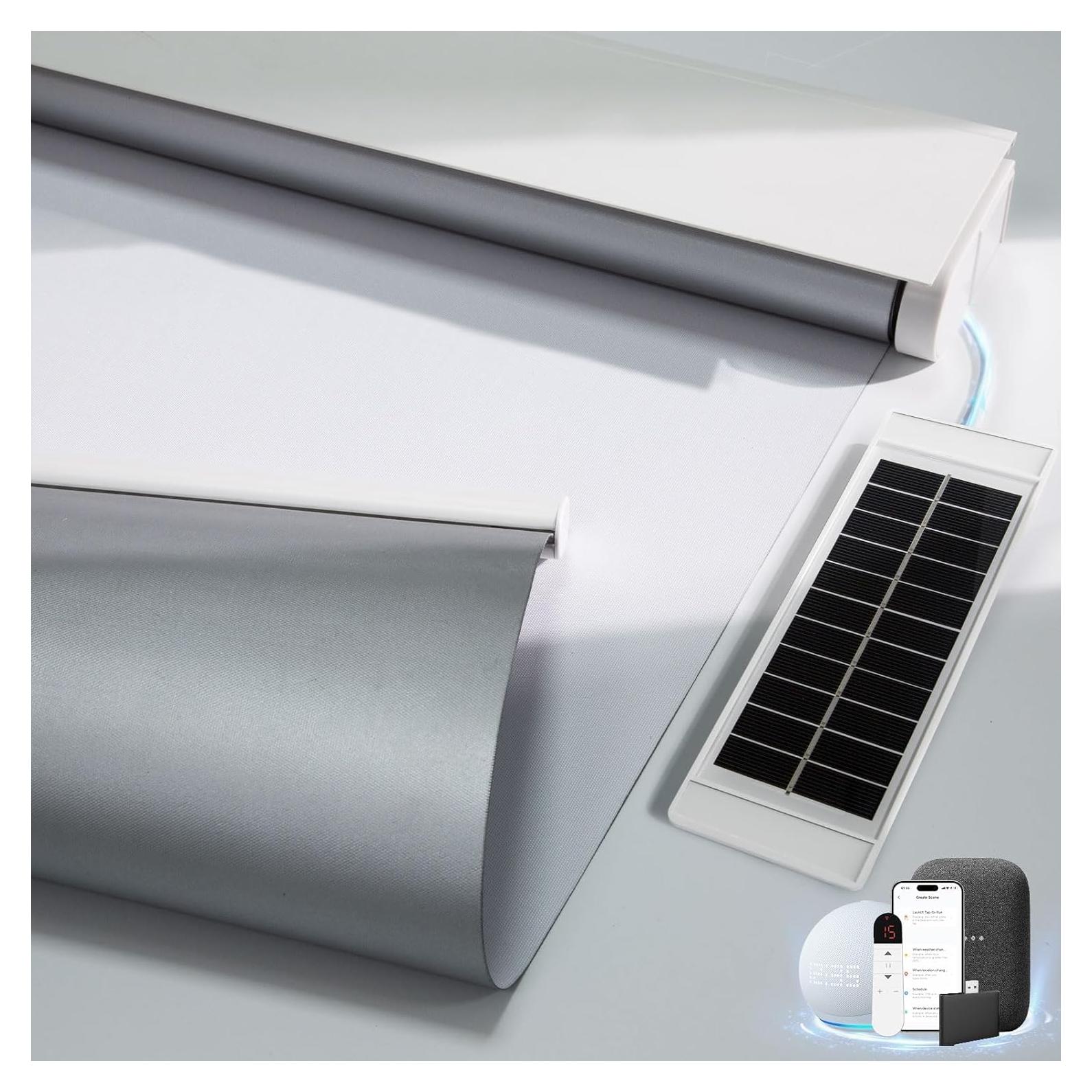 Persianas Motorizadas Ilot Queyries con Panel Solar 35x182.88cm