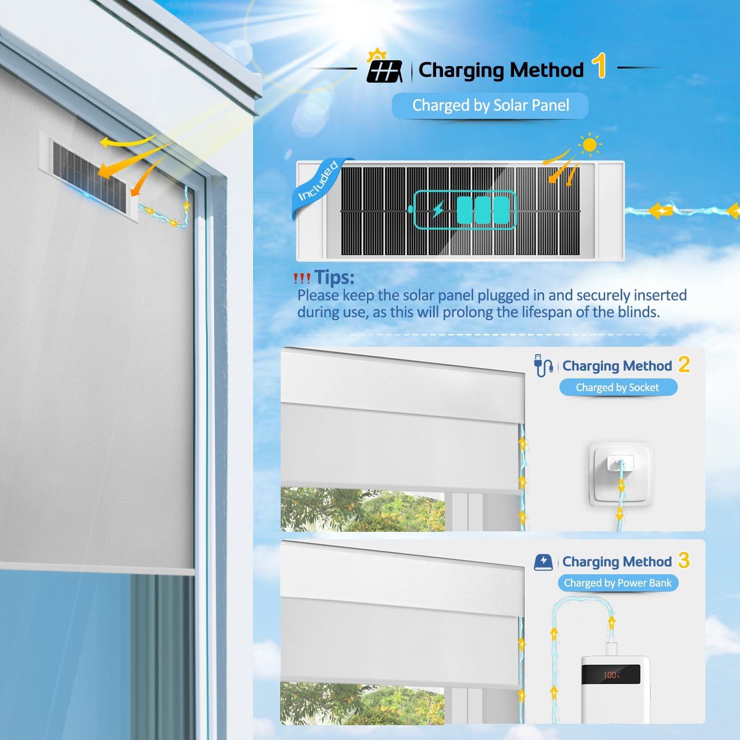 Persianas Motorizadas Ilot Queyries con Panel Solar 35x182.88cm