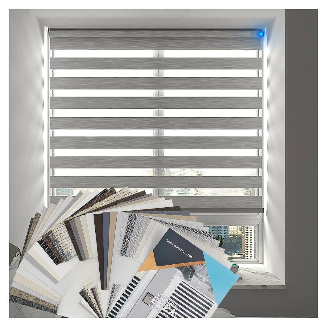 Muestra de tela de persianas motorizadas Blindify