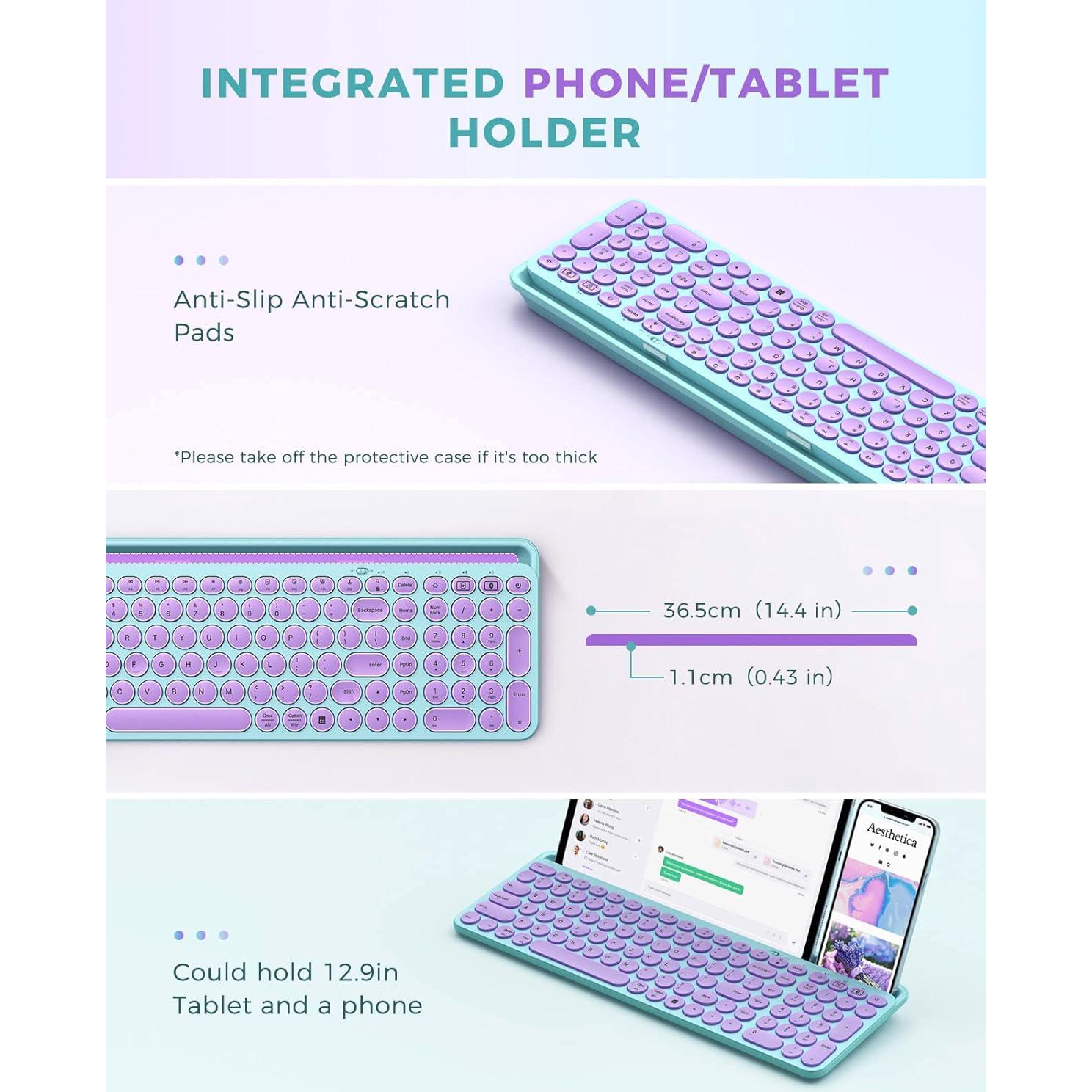 Teclado Bluetooth Seenda Retroiluminado Multi-Dispositivo