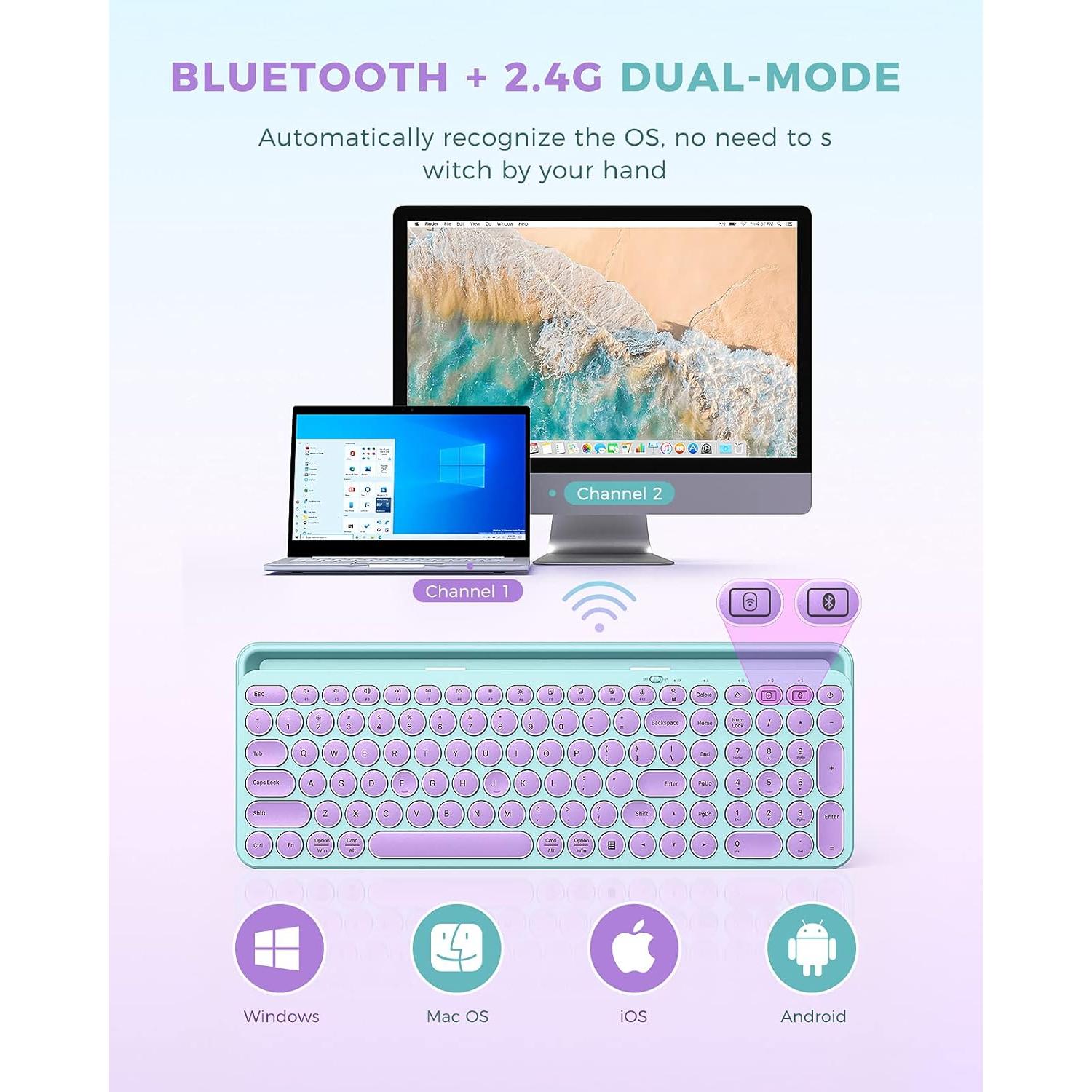 Teclado Bluetooth Seenda Retroiluminado Multi-Dispositivo