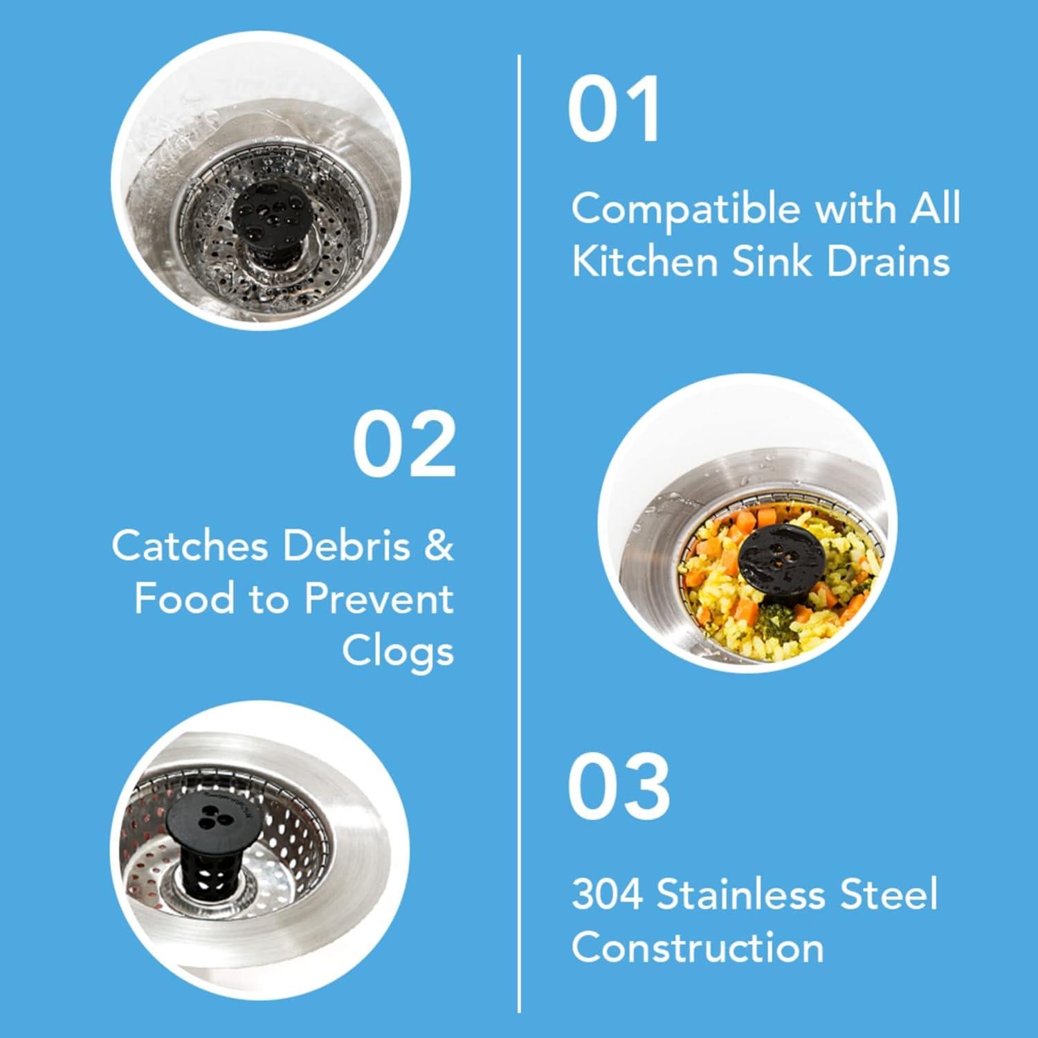 Fregadero SinkShroom Colador Acero Inoxidable Gris 11.29cm