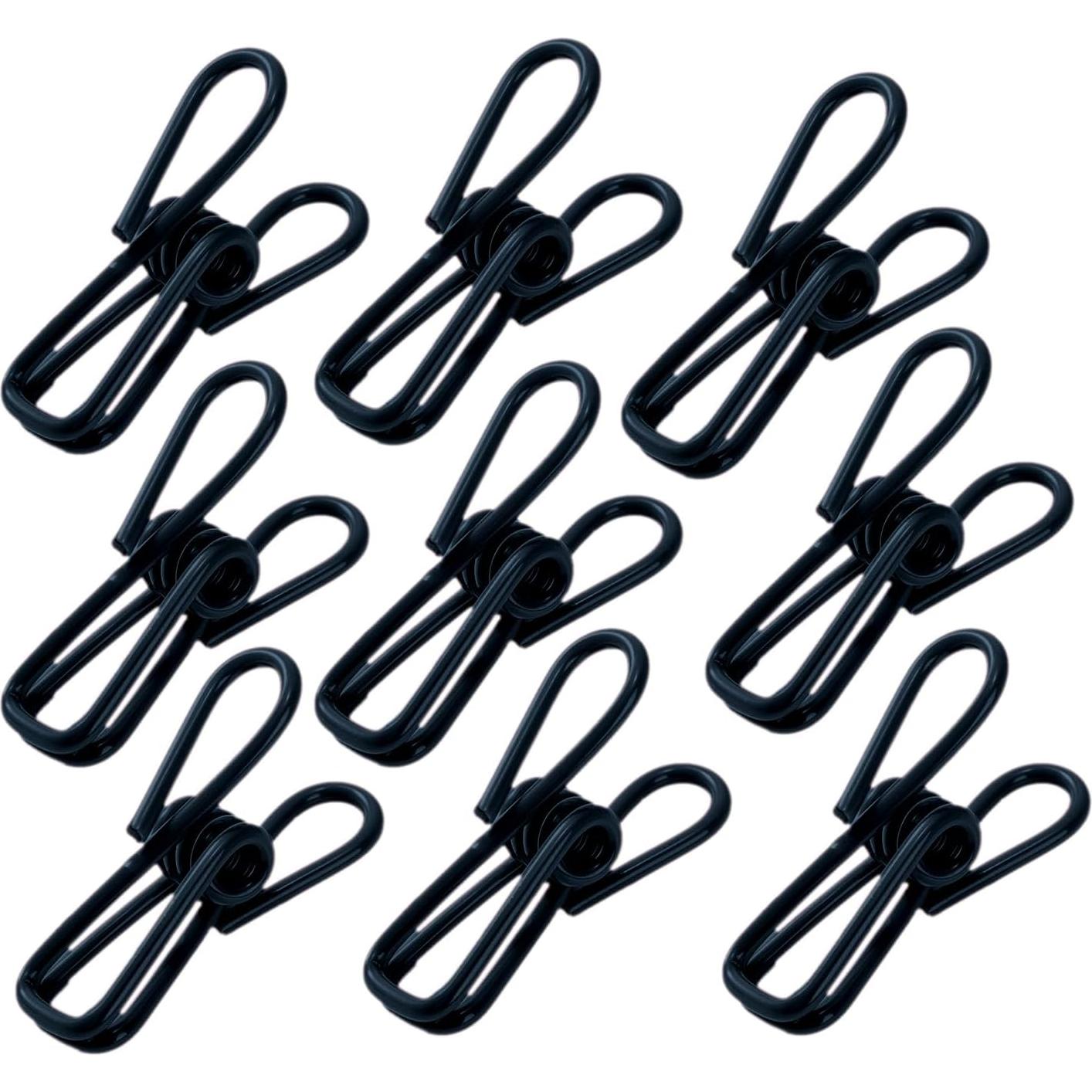 Pinzas para Chips YIHUANYIFA 20 Piezas 5 cm Negras Reutilizables