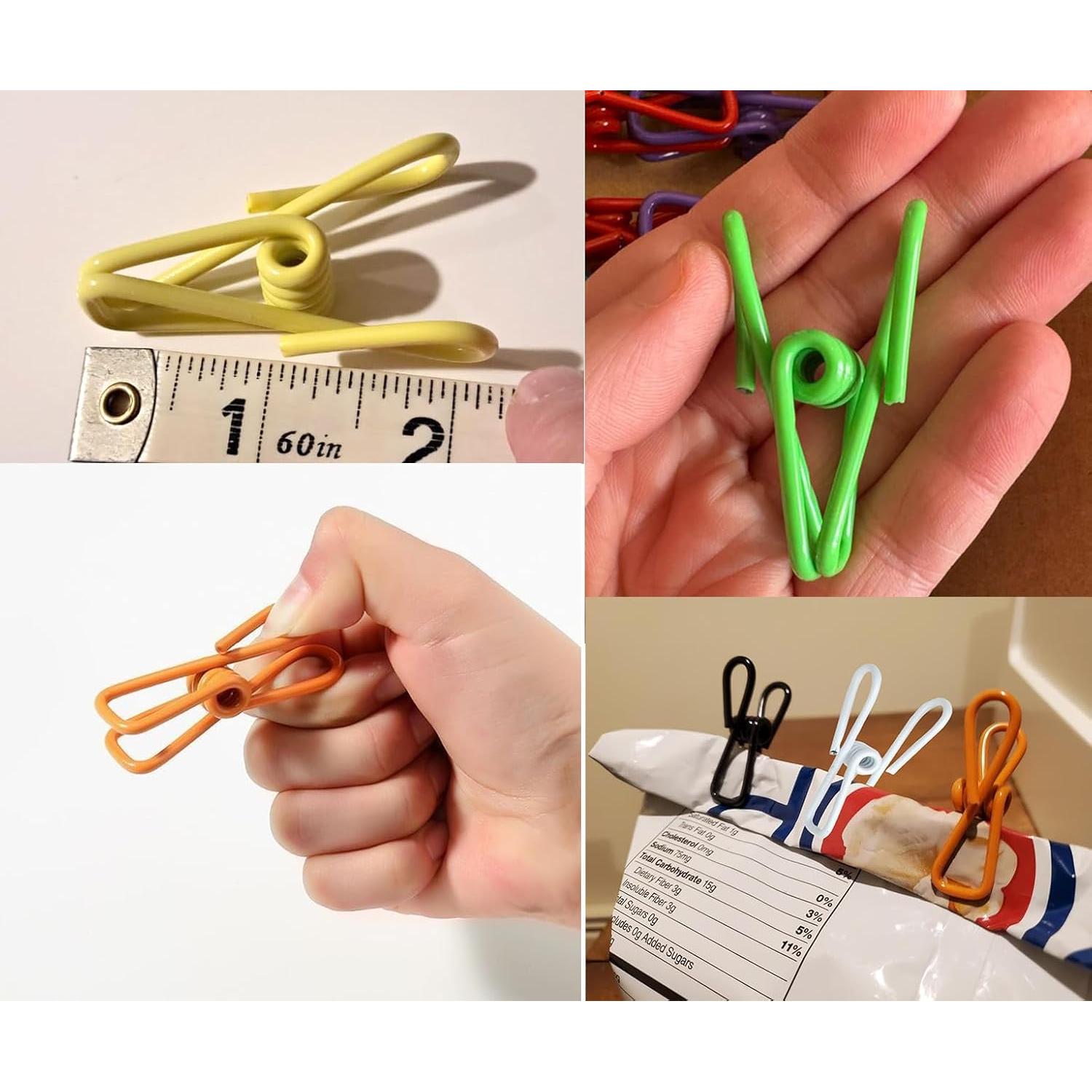 Pinzas para Chips YIHUANYIFA 20 Piezas 5 cm Negras Reutilizables