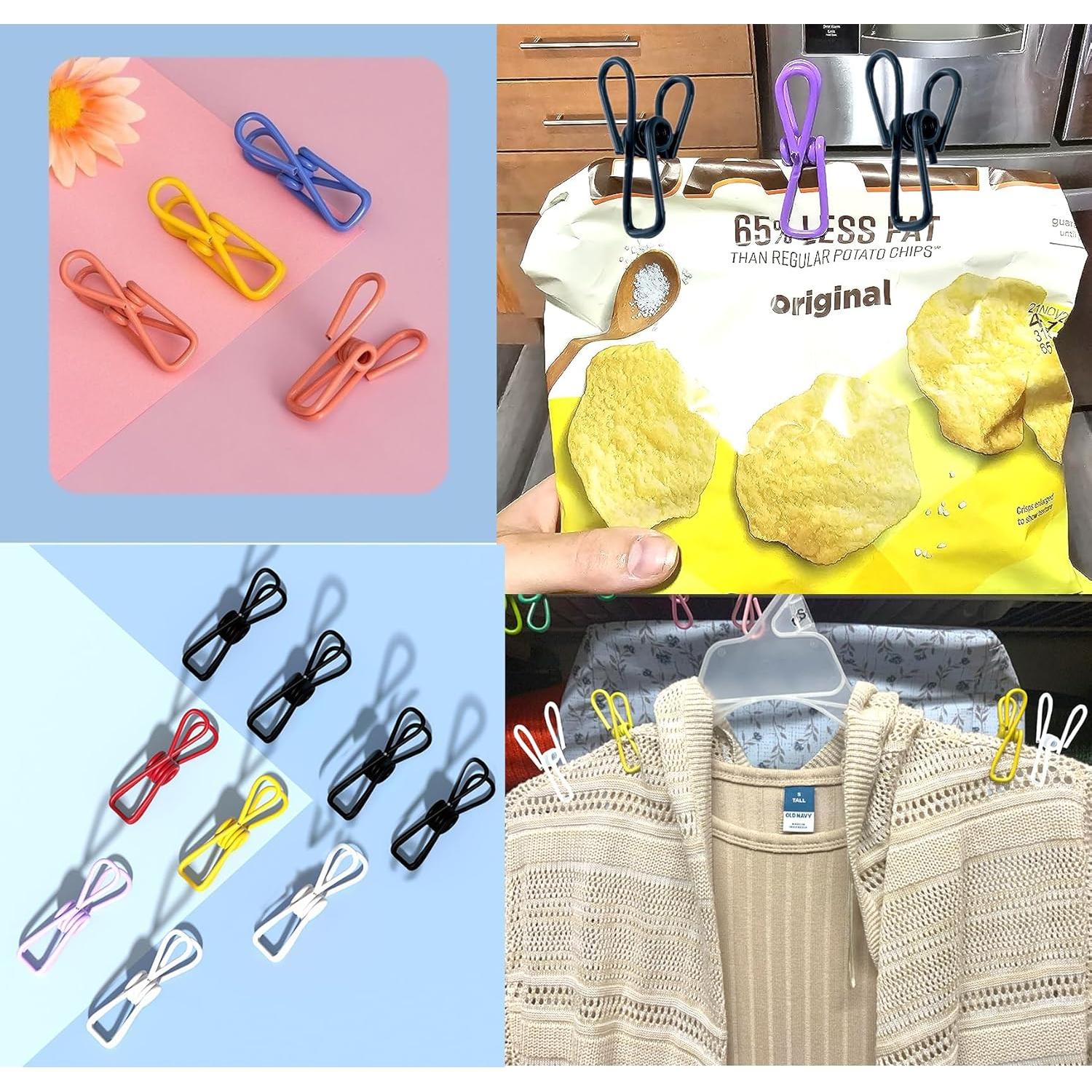 Pinzas para Chips YIHUANYIFA 20 Piezas 5 cm Negras Reutilizables