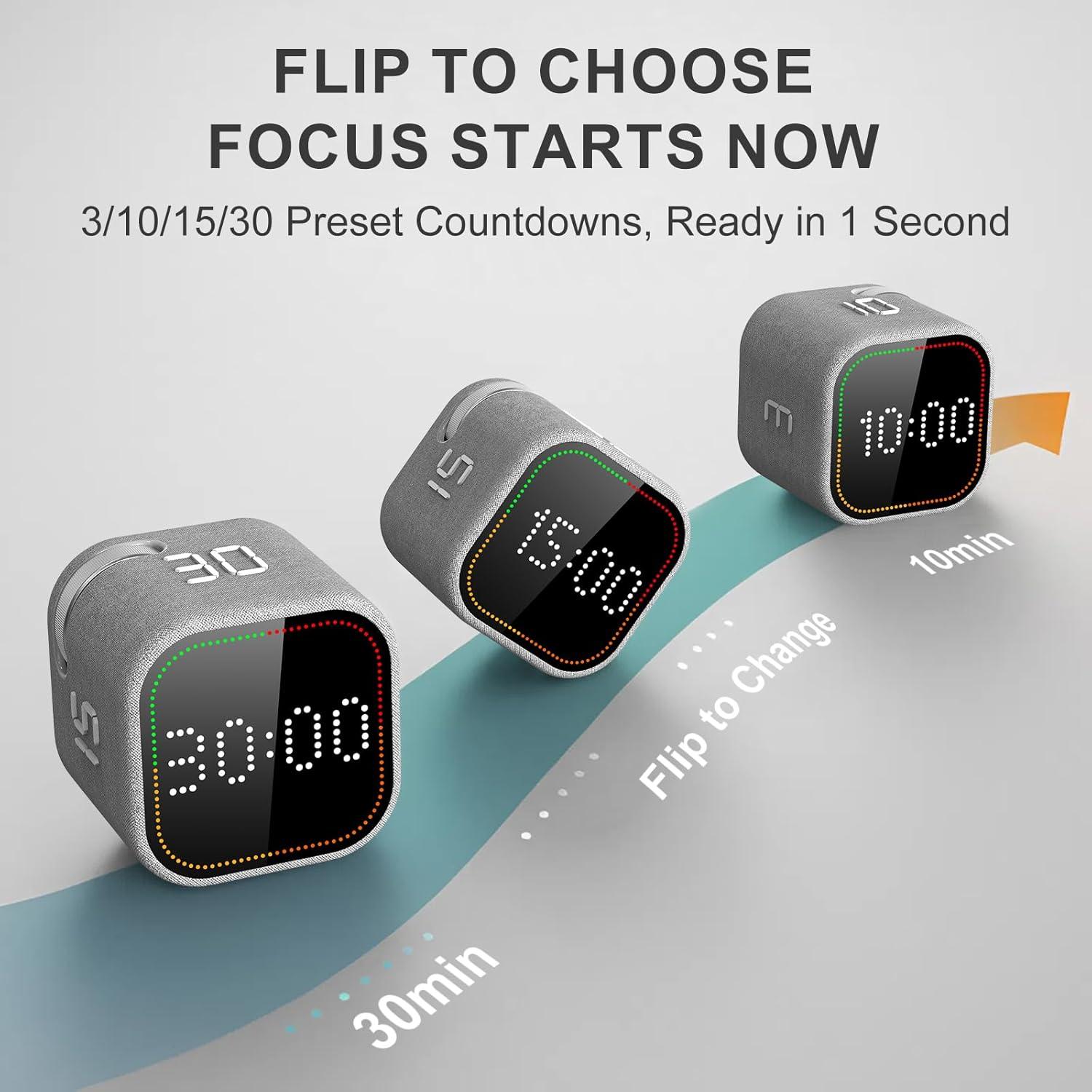 Temporizador Pomodoro REACHER KL242 Visual Silencioso 8.38 cm