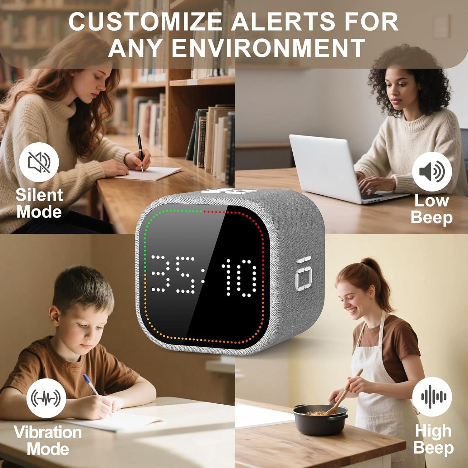 Temporizador Pomodoro REACHER KL242 Visual Silencioso 8.38 cm