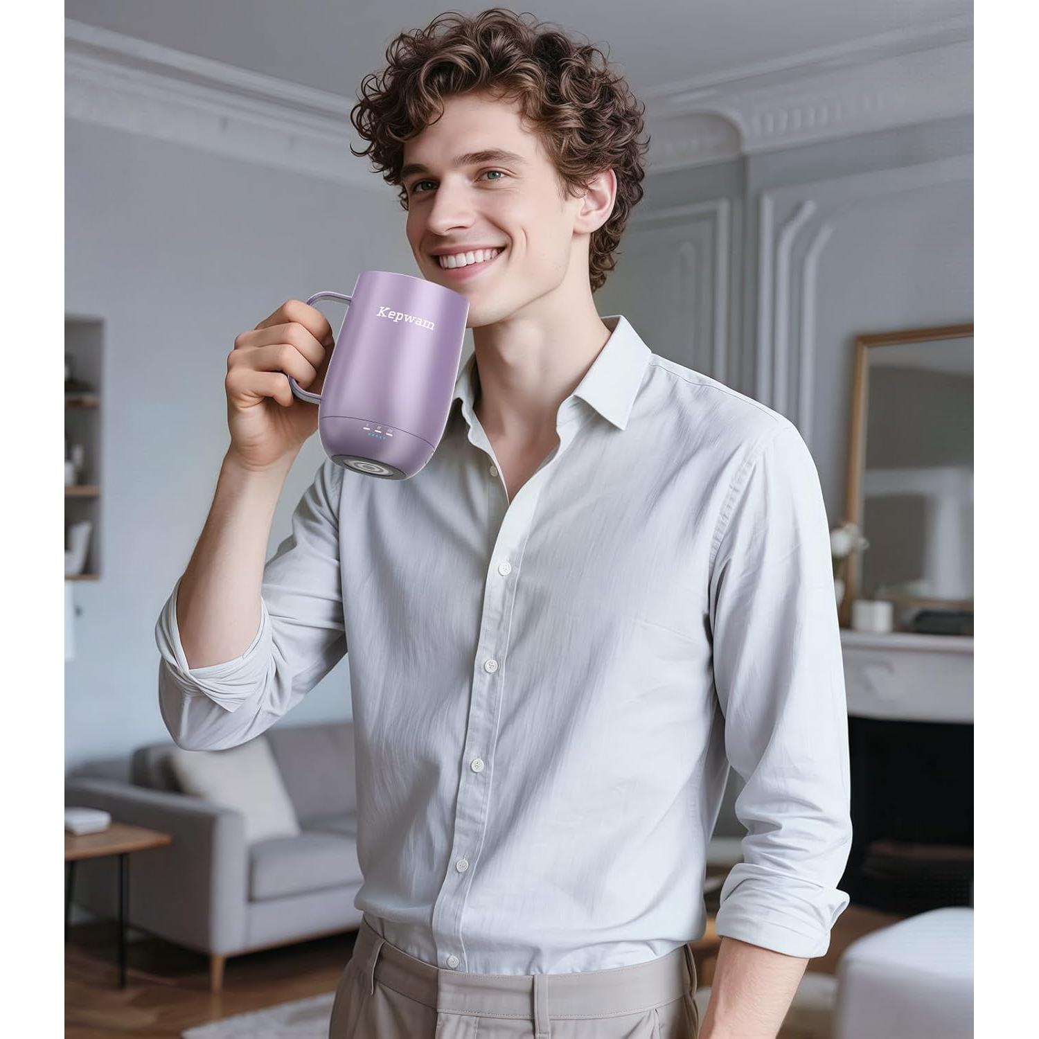 Taza de Café Inteligente Kepwam T2-Plus 20oz Auto Calentada