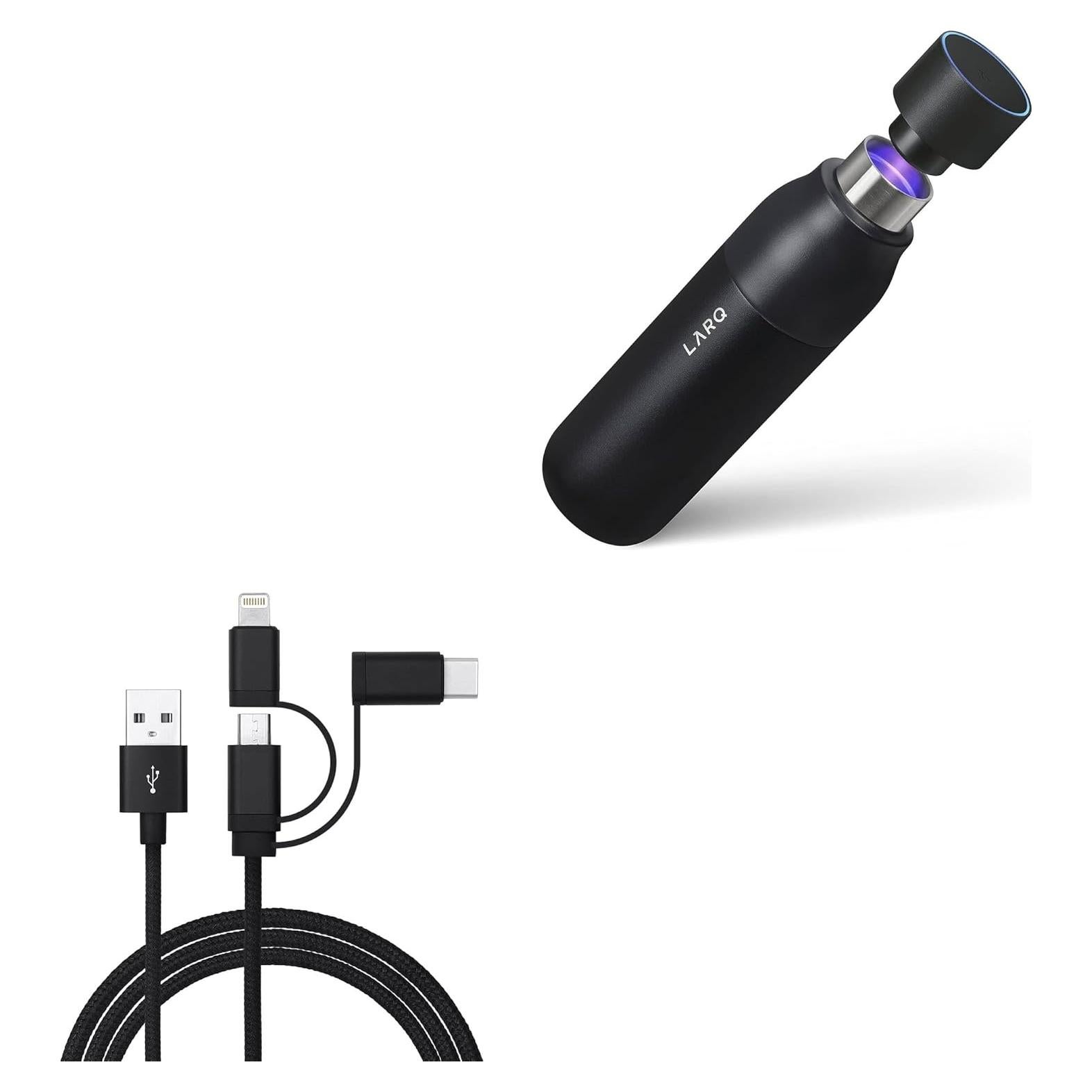 Cable BoxWave AllCharge 3-en-1 para Botella LARQ 100cm