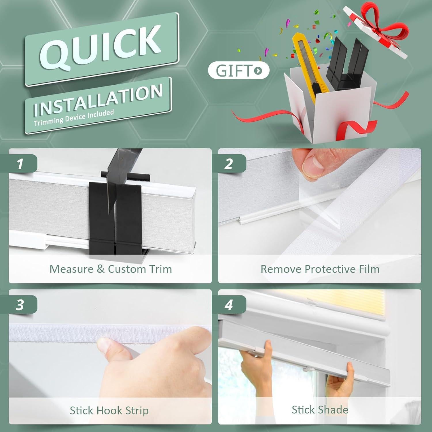 Persianas Celulares Blackout Blankendon 99x162 cm Blancas