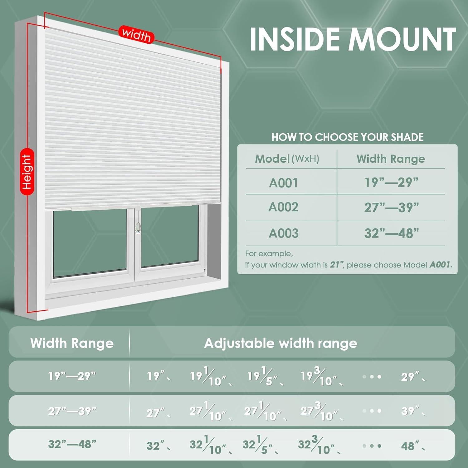 Persianas Celulares Blackout Blankendon 99x162 cm Blancas