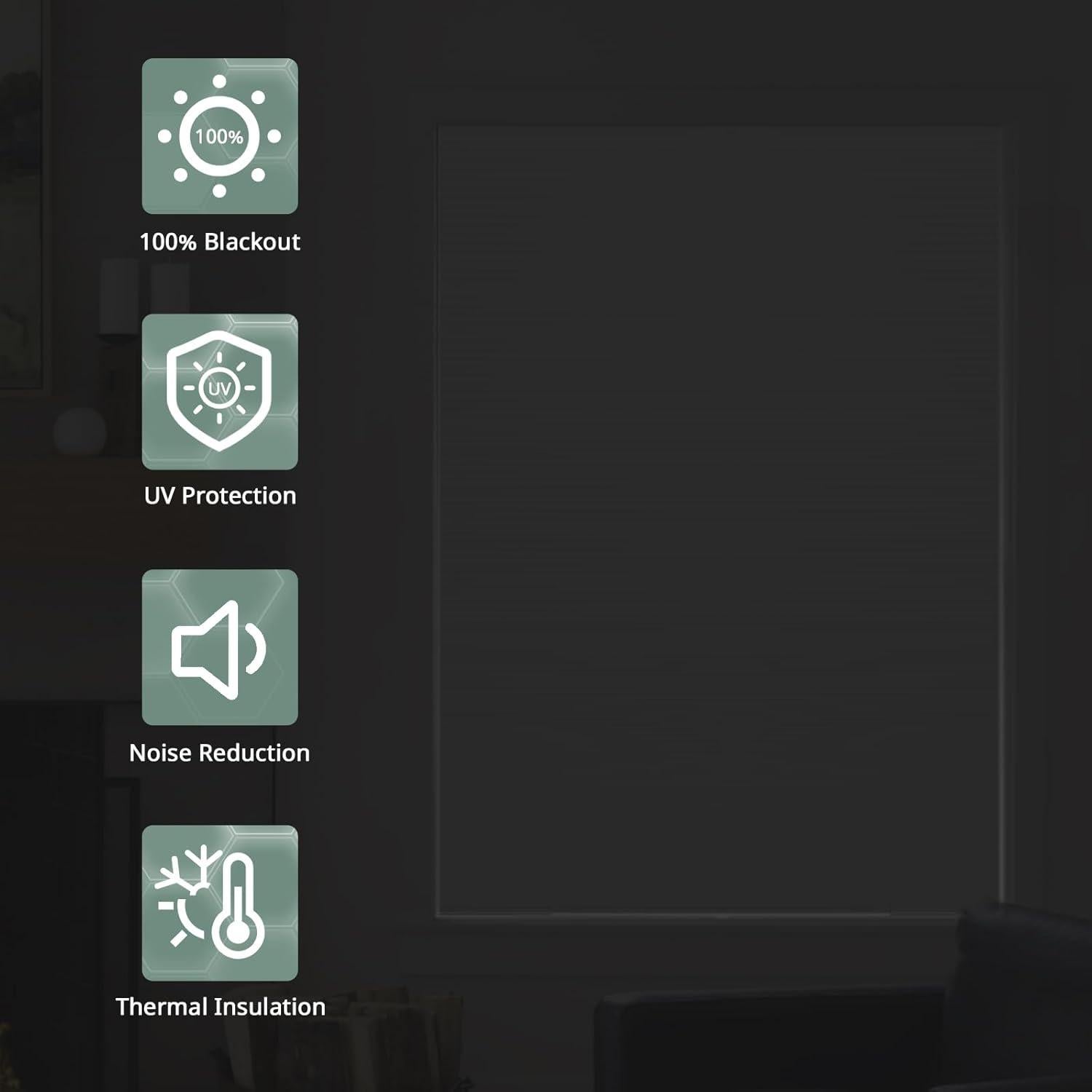 Persianas Celulares Blackout Blankendon 99x162 cm Blancas