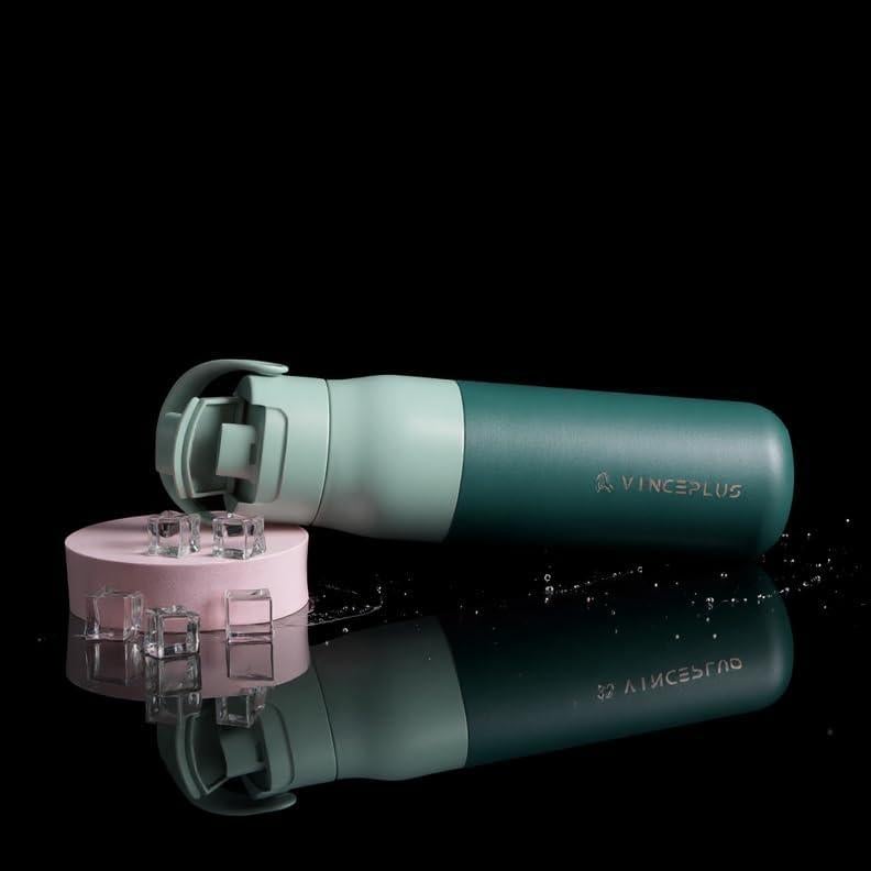 Botella de Agua Aislada VINCEPLUS 1006 ml Negra - Doble Pared