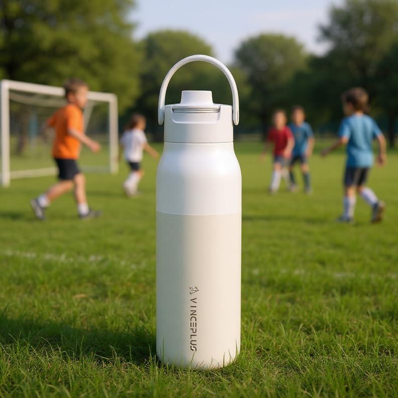 Botella de Agua Aislada VINCEPLUS 1006 ml Negra - Doble Pared