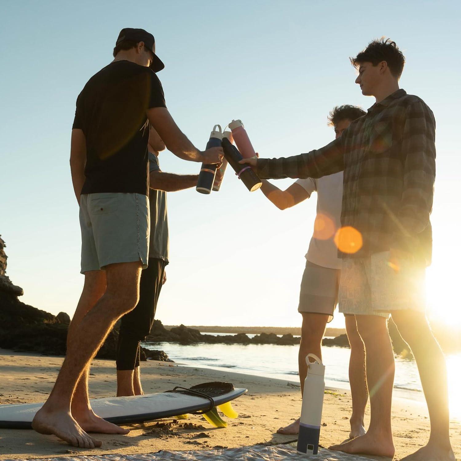 Botella de Agua Inteligente LitFlask 20oz con Altavoz y Cargador